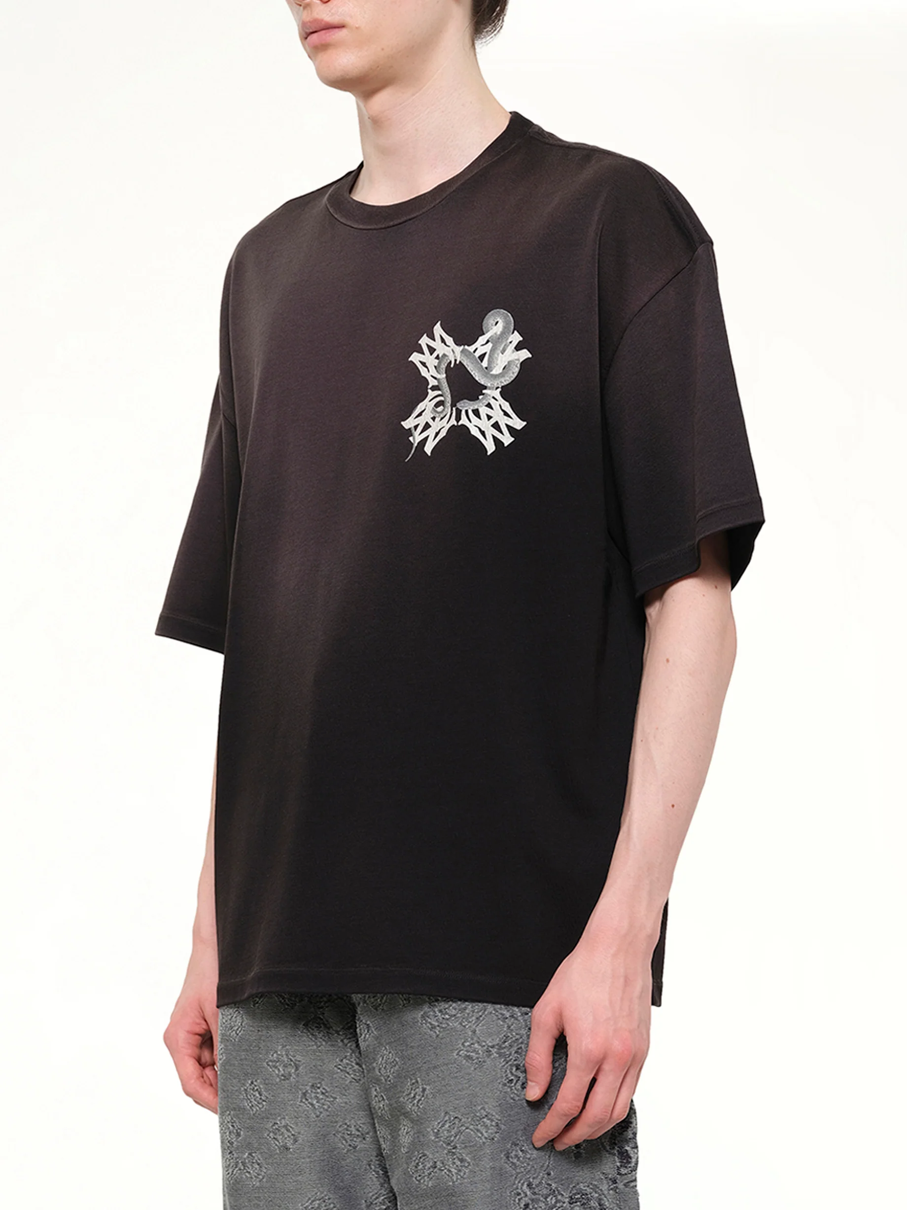 MA Quad Snake Oversized T-Shirt in Black - Image 3