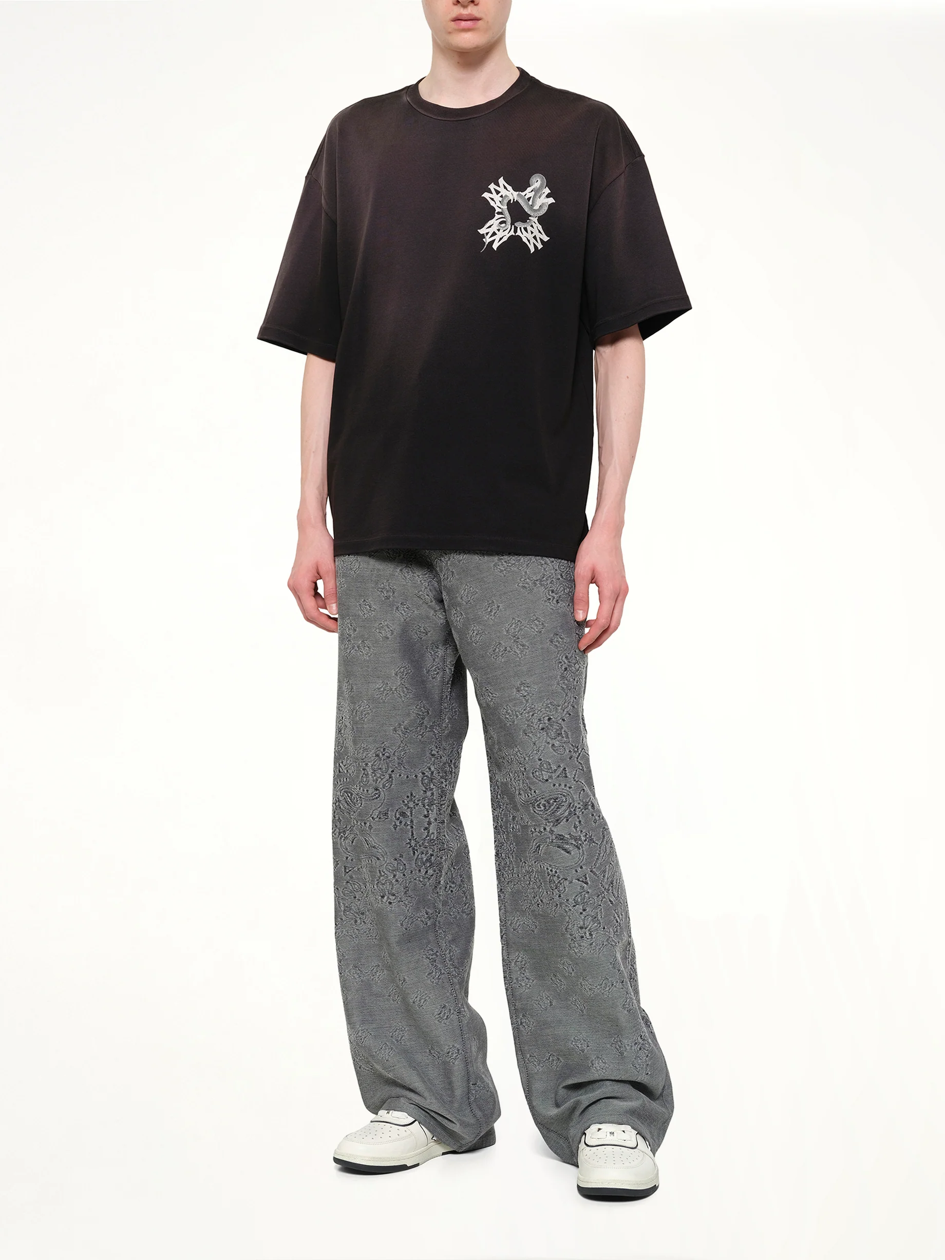 MA Quad Snake Oversized T-Shirt in Black - Image 4