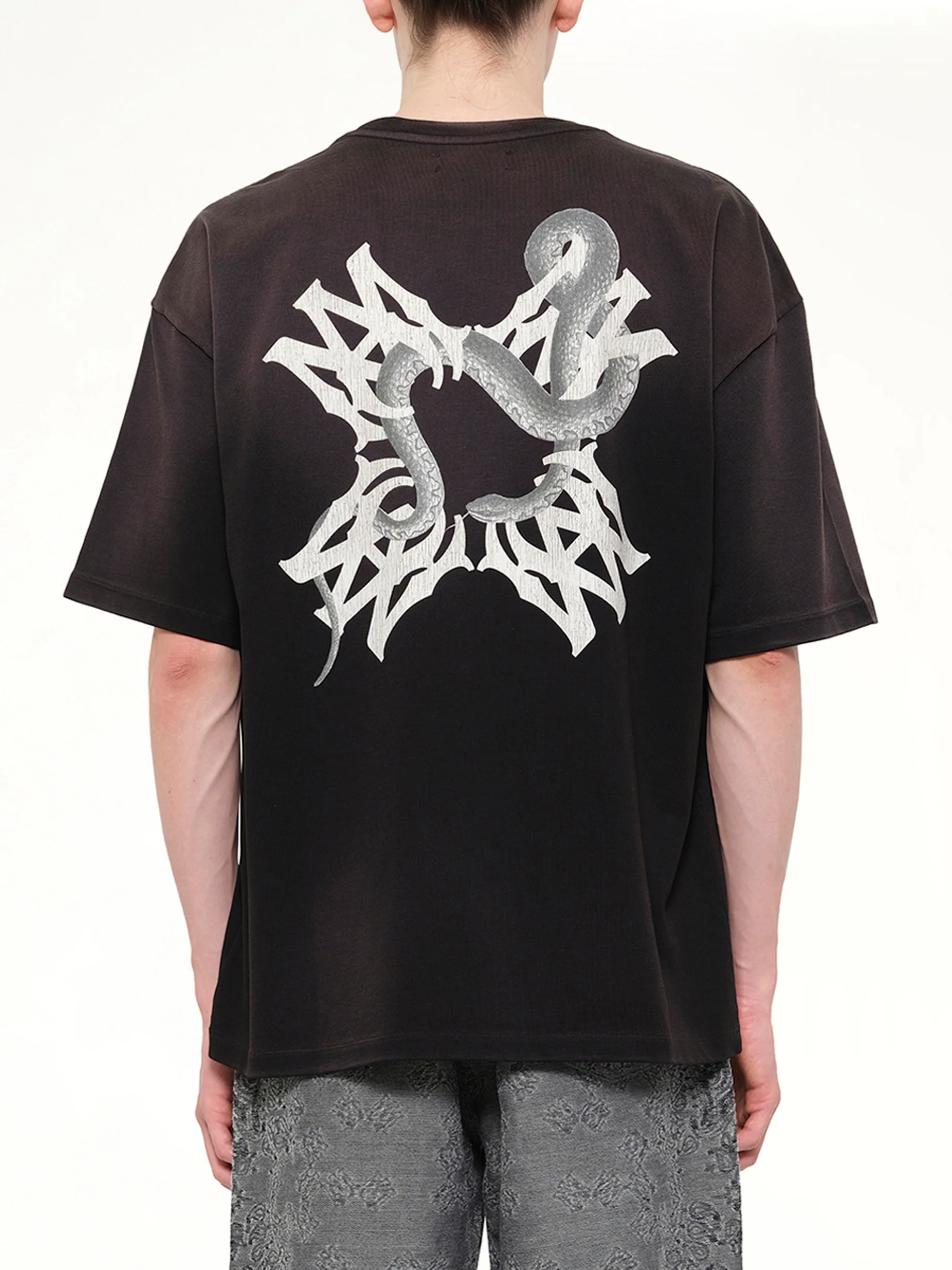 MA Quad Snake Oversized T-Shirt in Black - Image 5