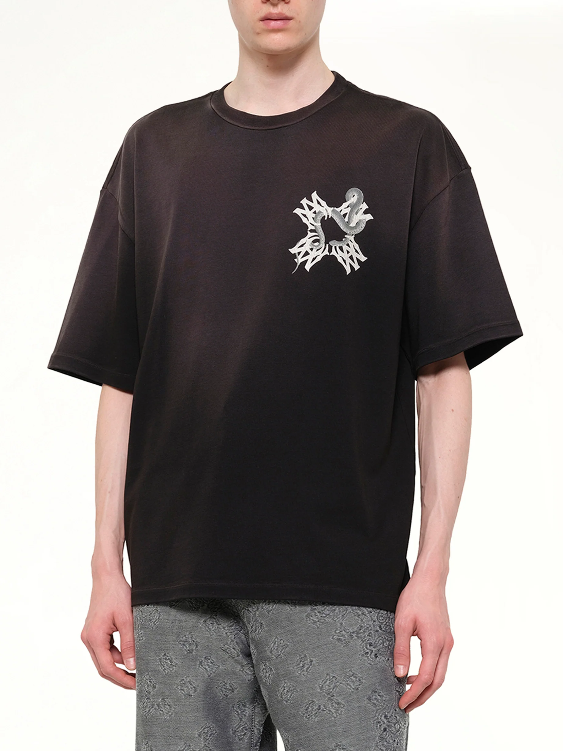 MA Quad Snake Oversized T-Shirt in Black - Image 6