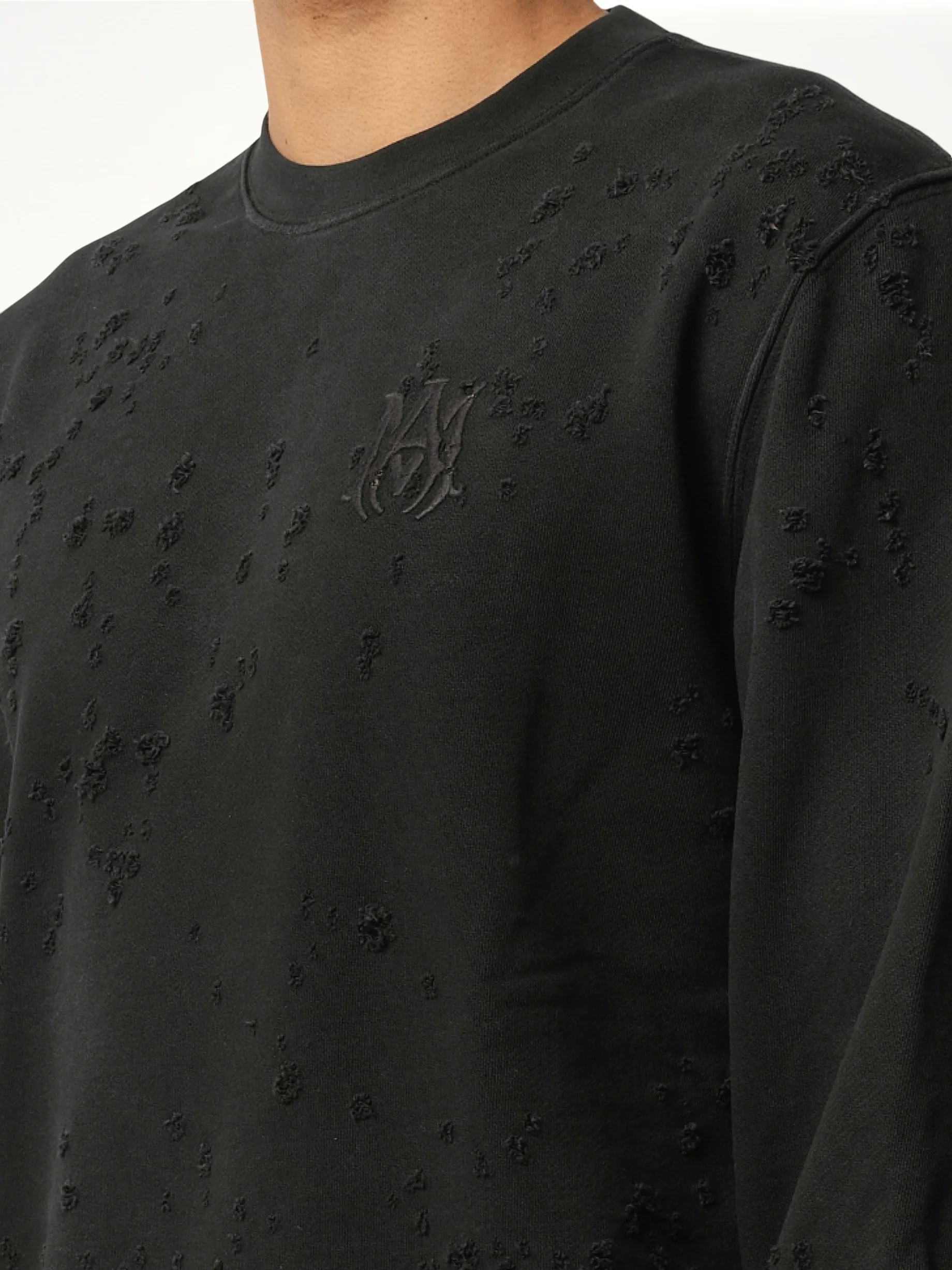 MA Shotgun Embroidered Sweatshirt in Black - Image 3