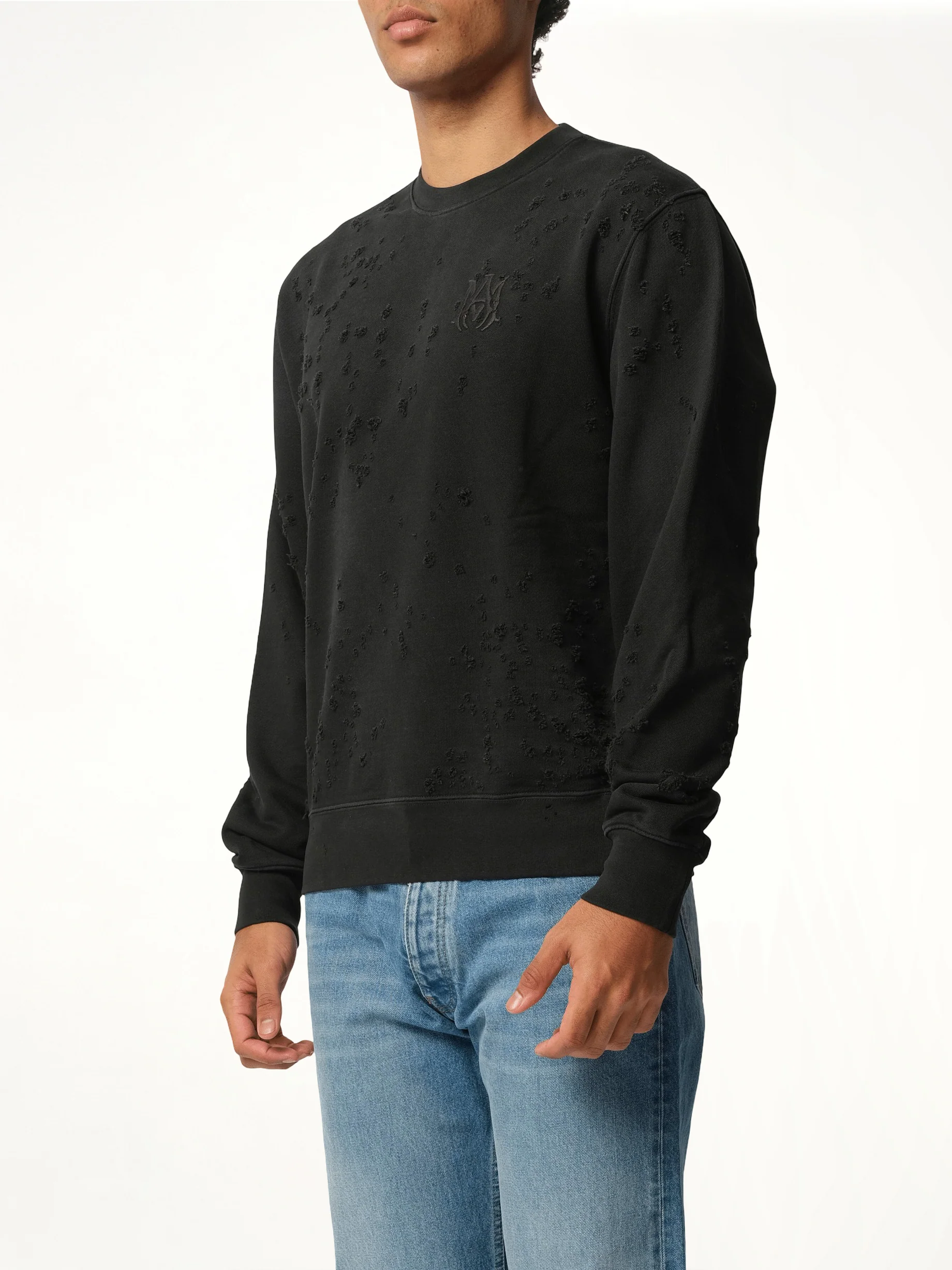 MA Shotgun Embroidered Sweatshirt in Black - Image 5