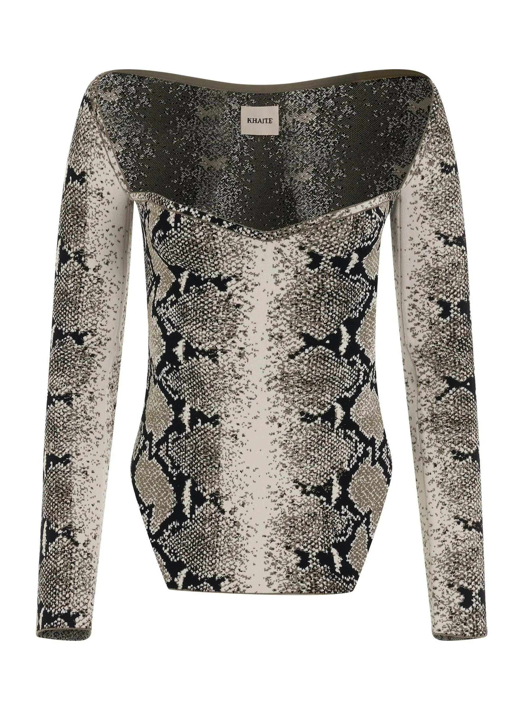 Maddy Bustier Long Sleeve Top in Roccia