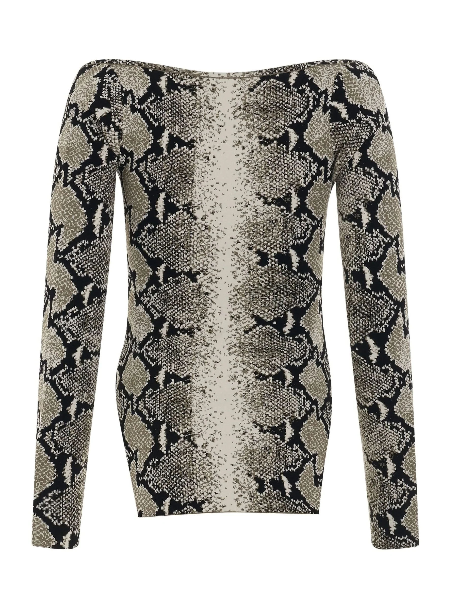 Maddy Bustier Long Sleeve Top in Roccia - Image 4