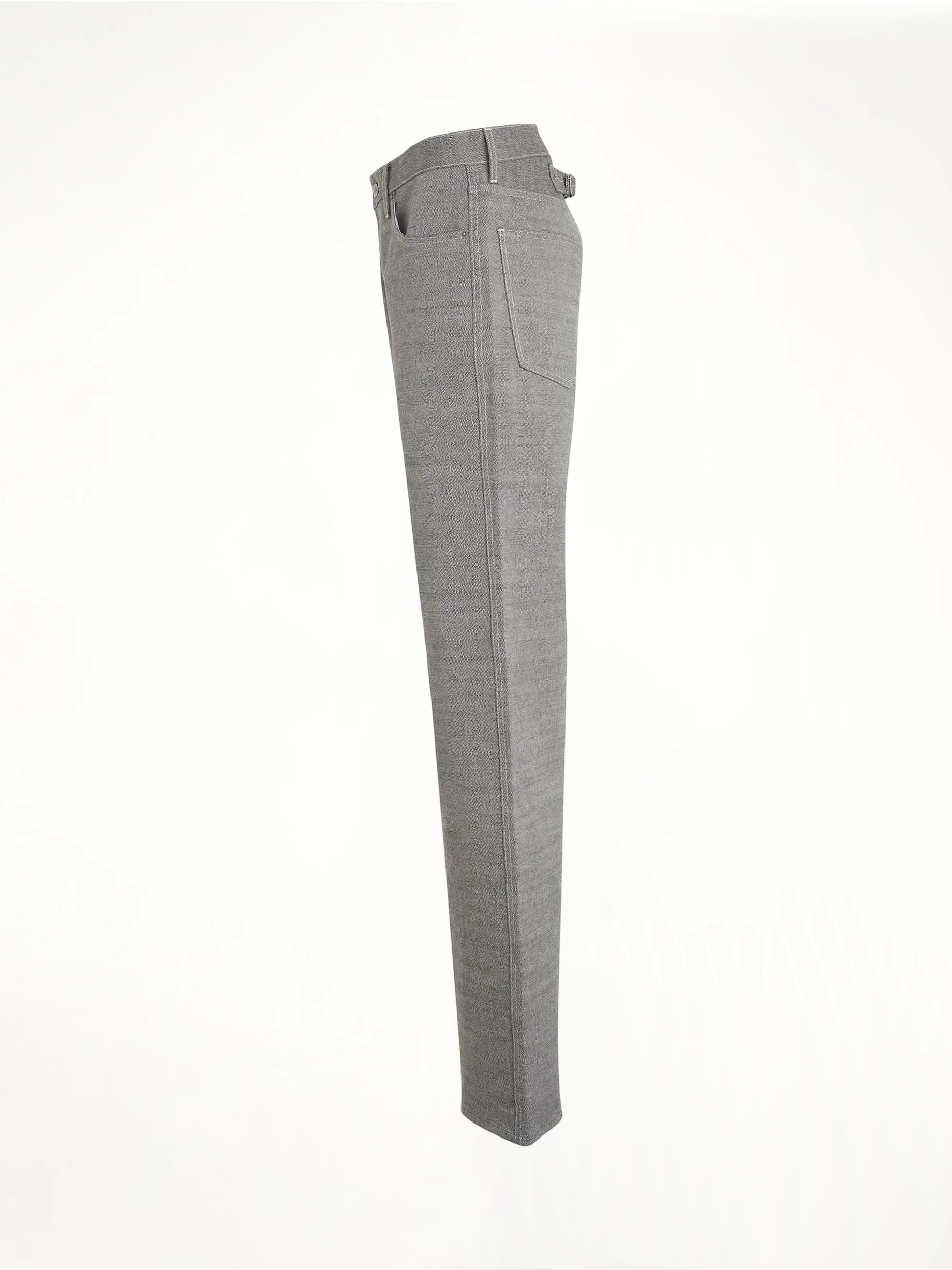 Broken Twill 5 Pocket Pants in Caviar - Image 3