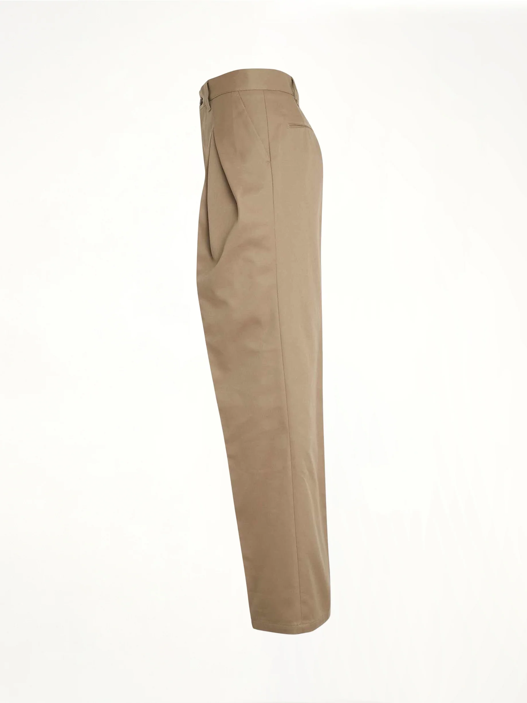 Pleat Details Pants in Beige - Image 3