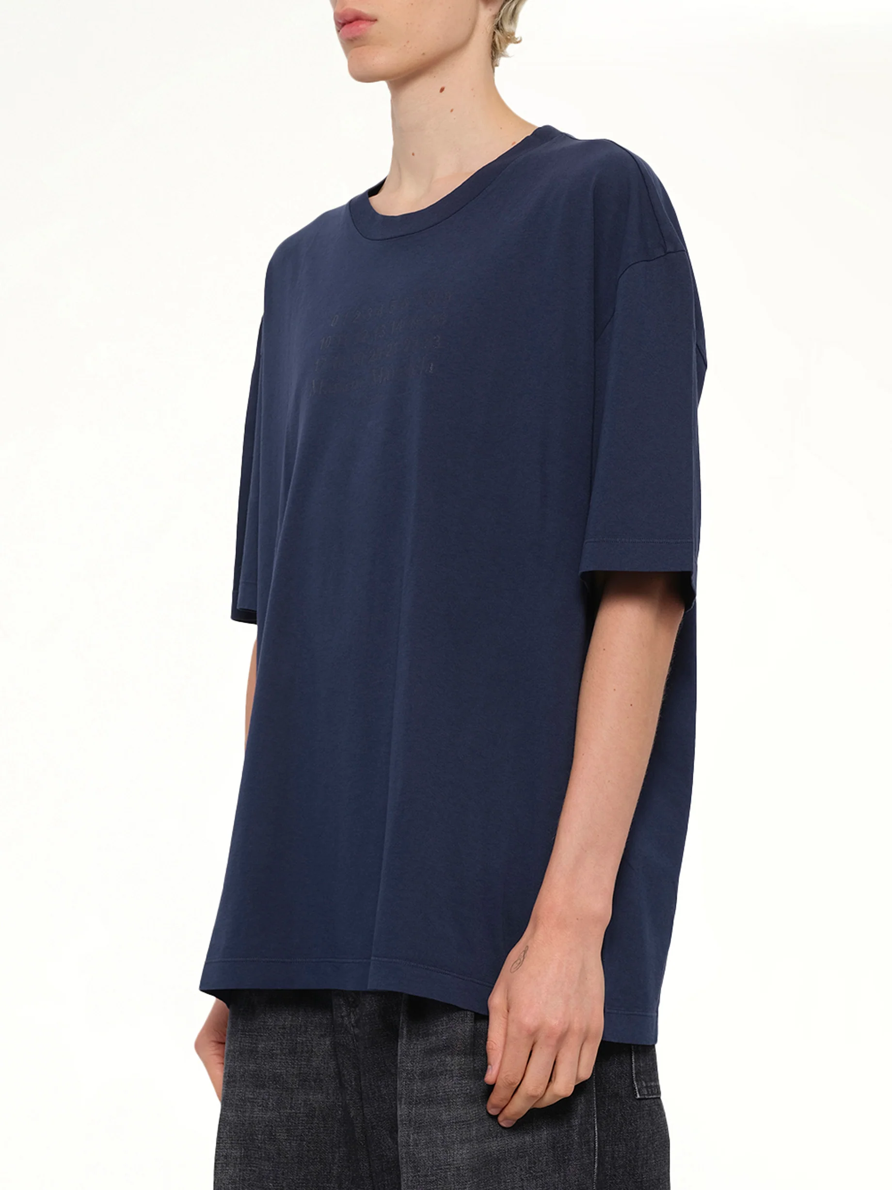 Maison Margiela Logo T-Shirt in Vintage Blue - Image 3