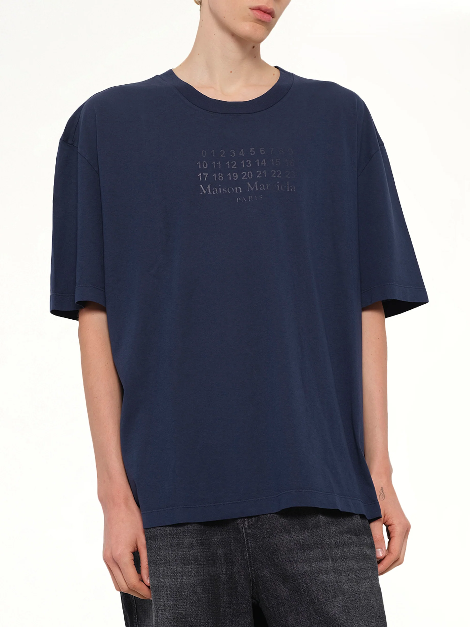 Maison Margiela Logo T-Shirt in Vintage Blue - Image 6
