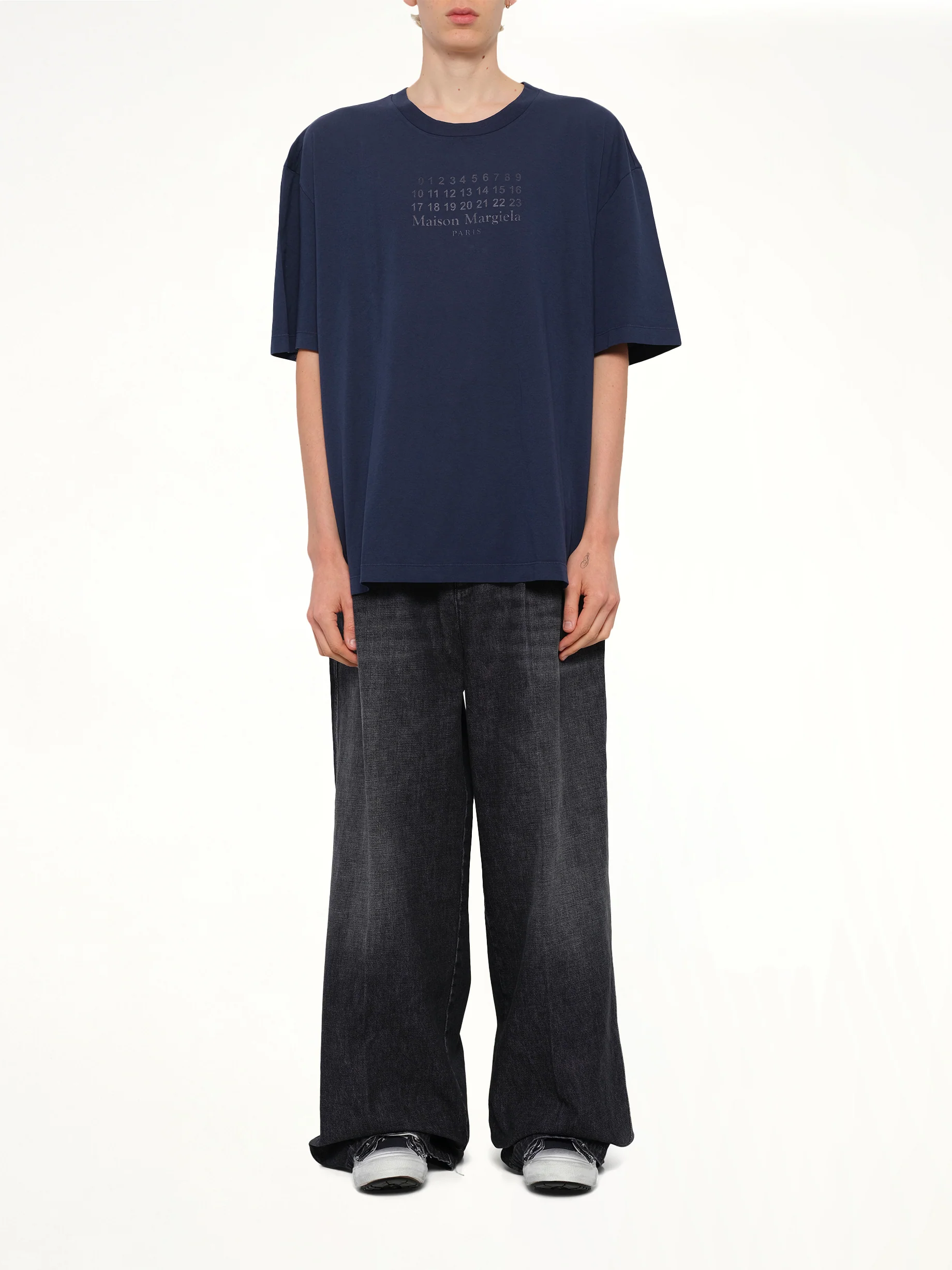 Maison Margiela Logo T-Shirt in Vintage Blue - Image 7