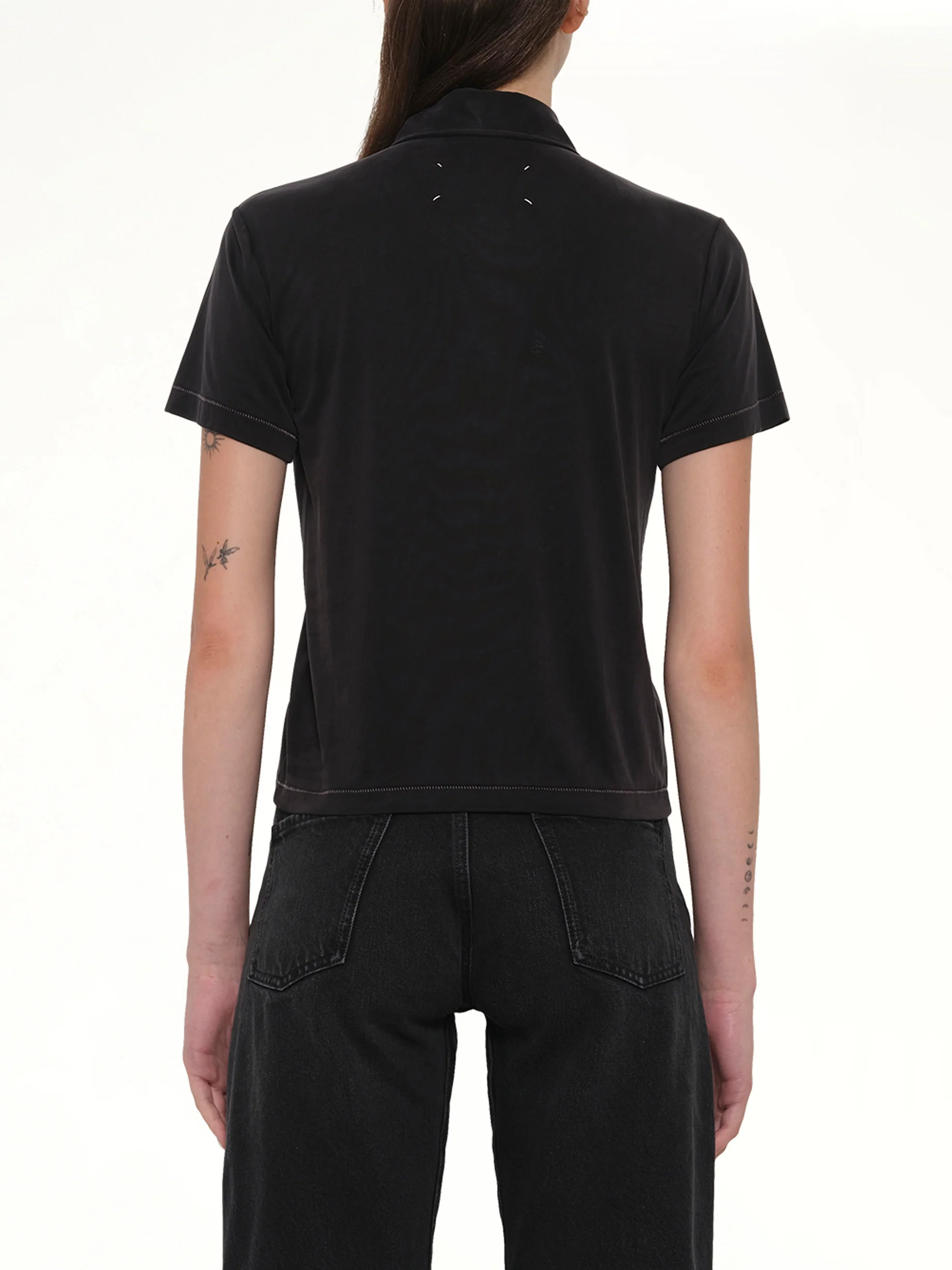 Polo Shirt in Black - Image 5