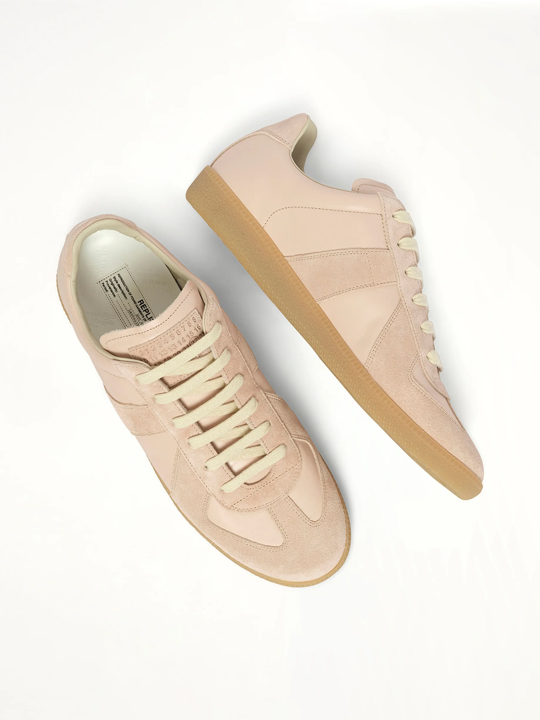Replica Leather Sneaker in Almond Peach - Image 4