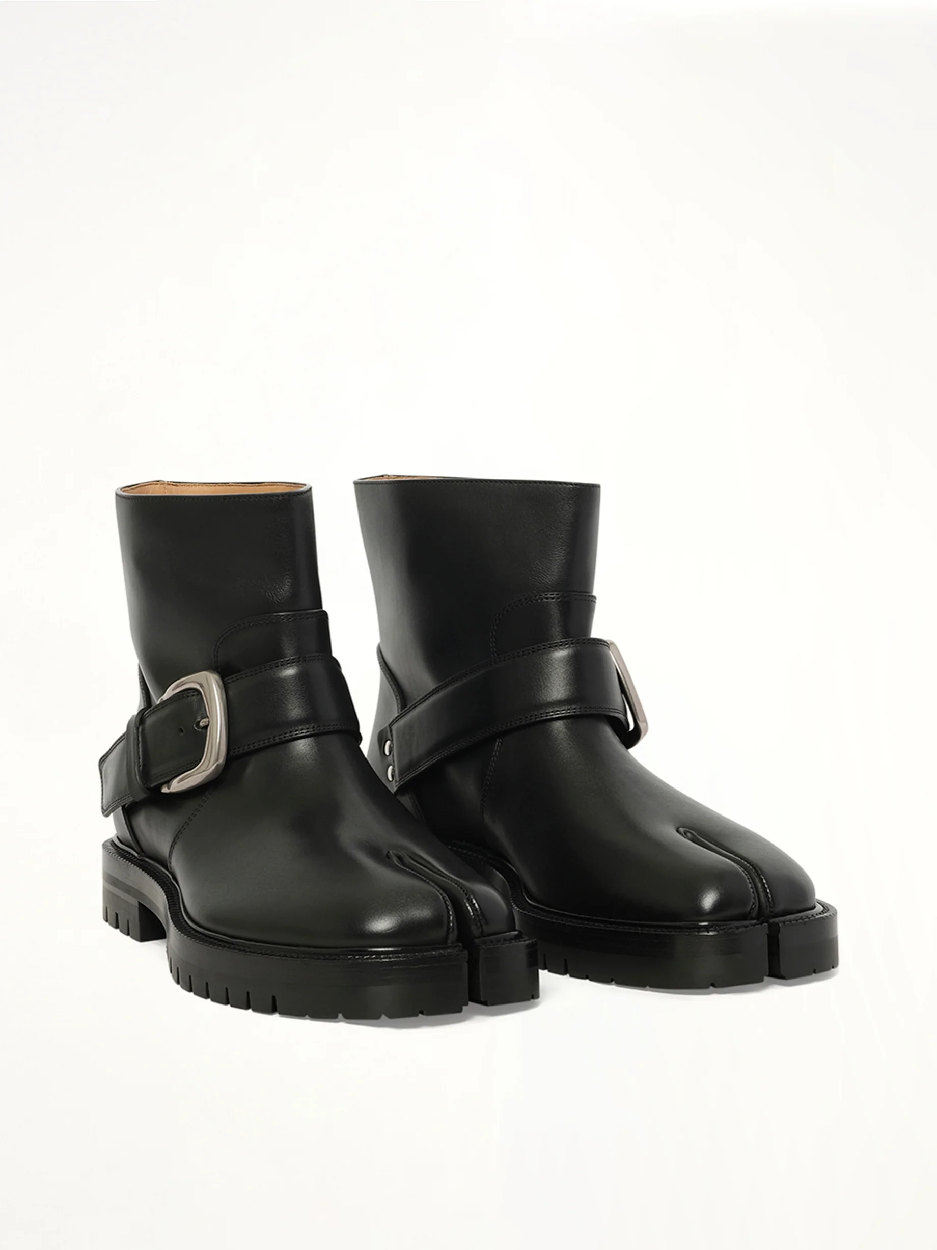 Tabi County Buckle Ankle Boots in Black - Image 2