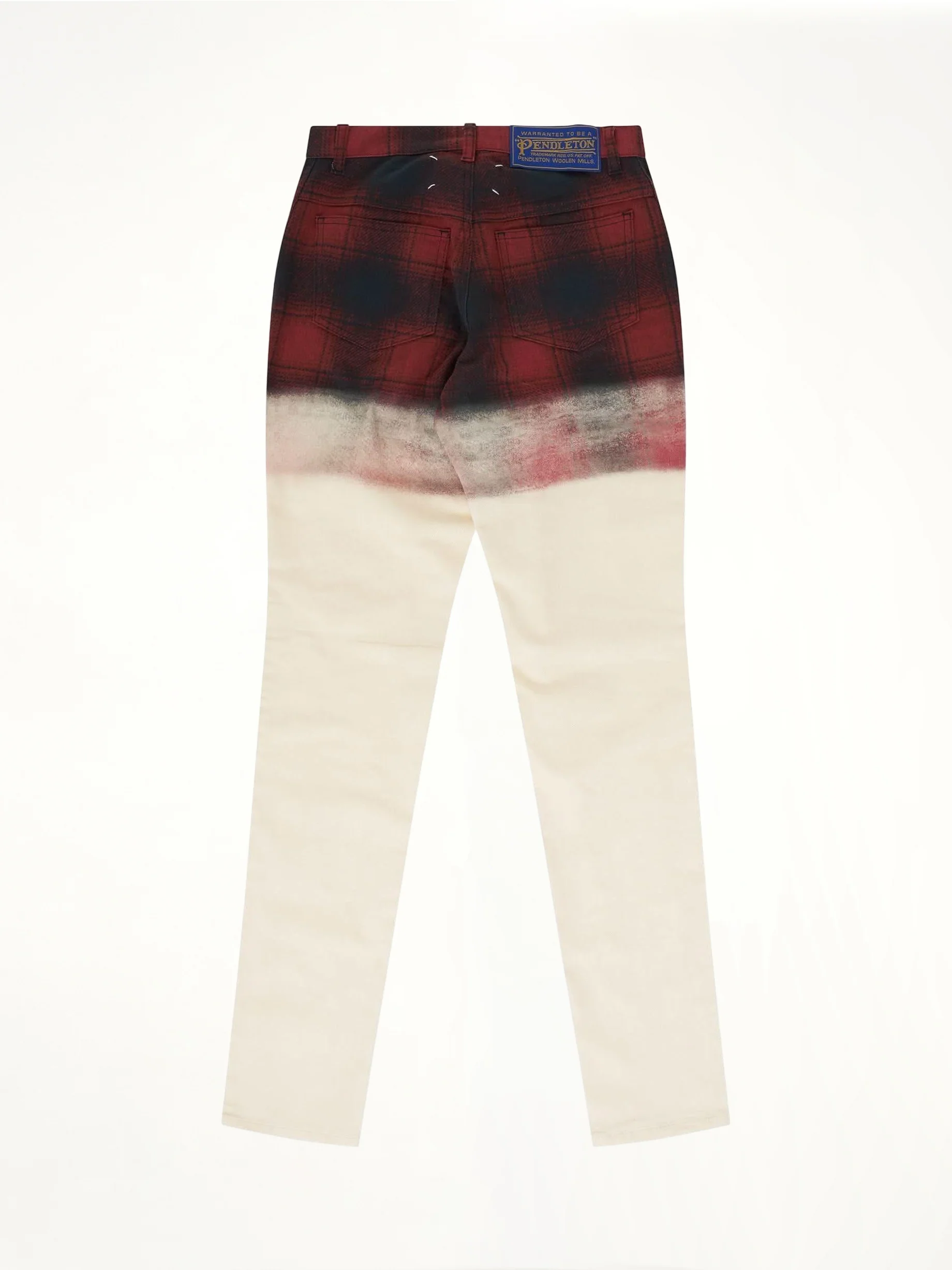 Maison Margiela x Pendleton Checked Pants in Black/Red - Image 2