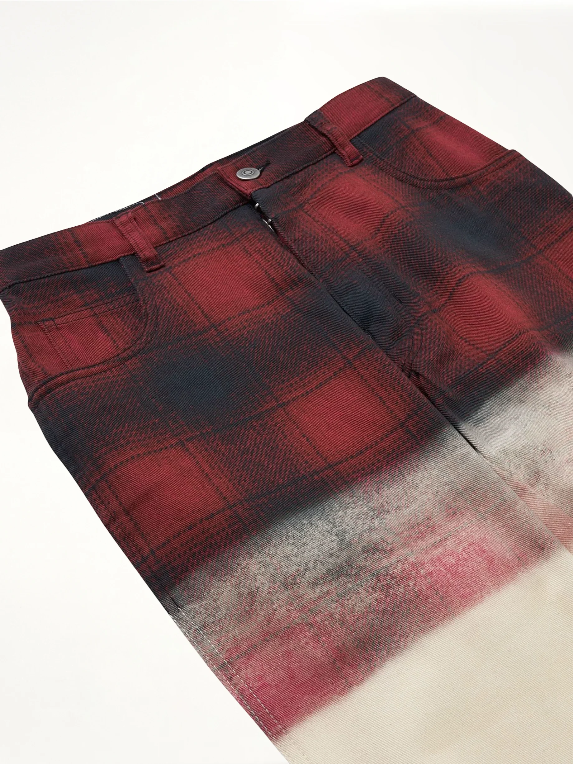 Maison Margiela x Pendleton Checked Pants in Black/Red - Image 5