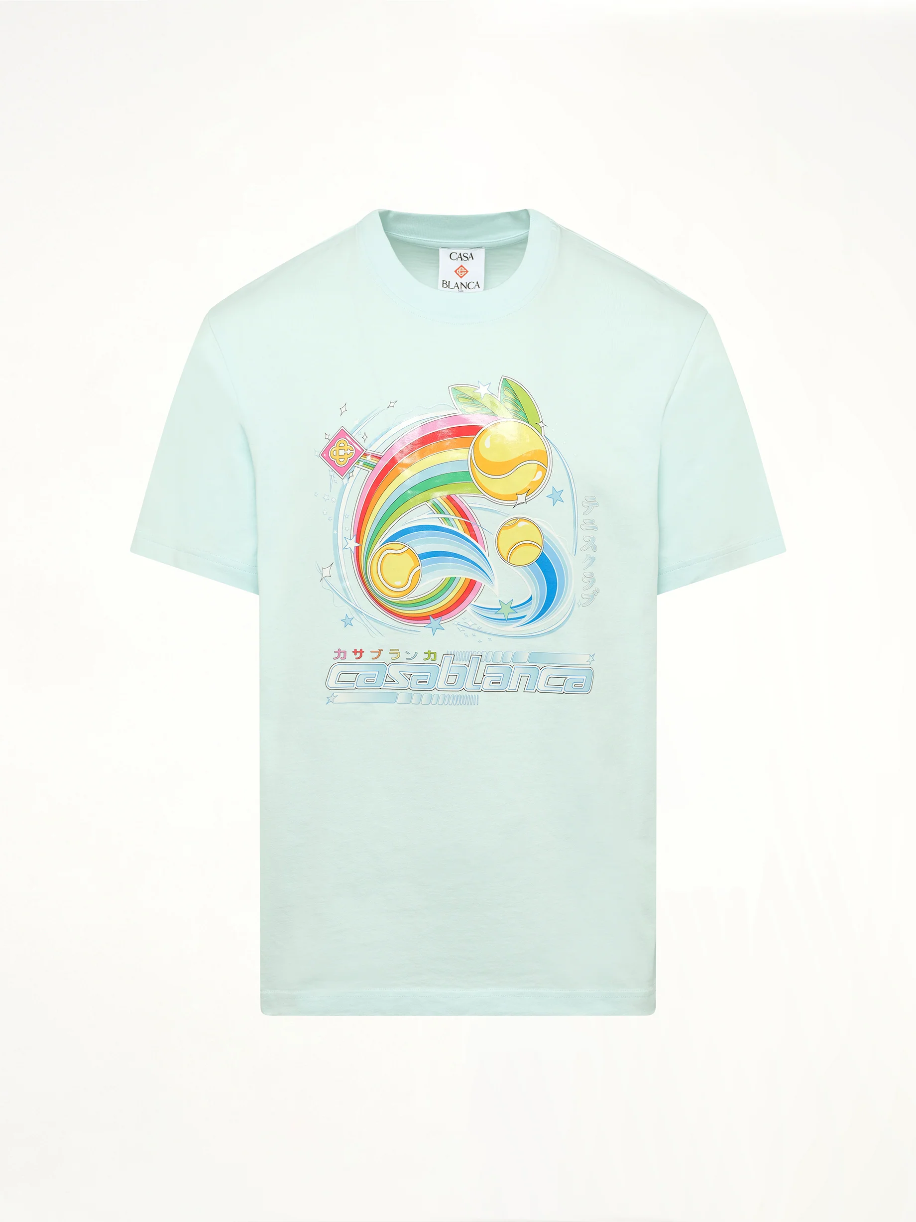 Manga Tennis Ball T-Shirt in Pale Blue - Image 2
