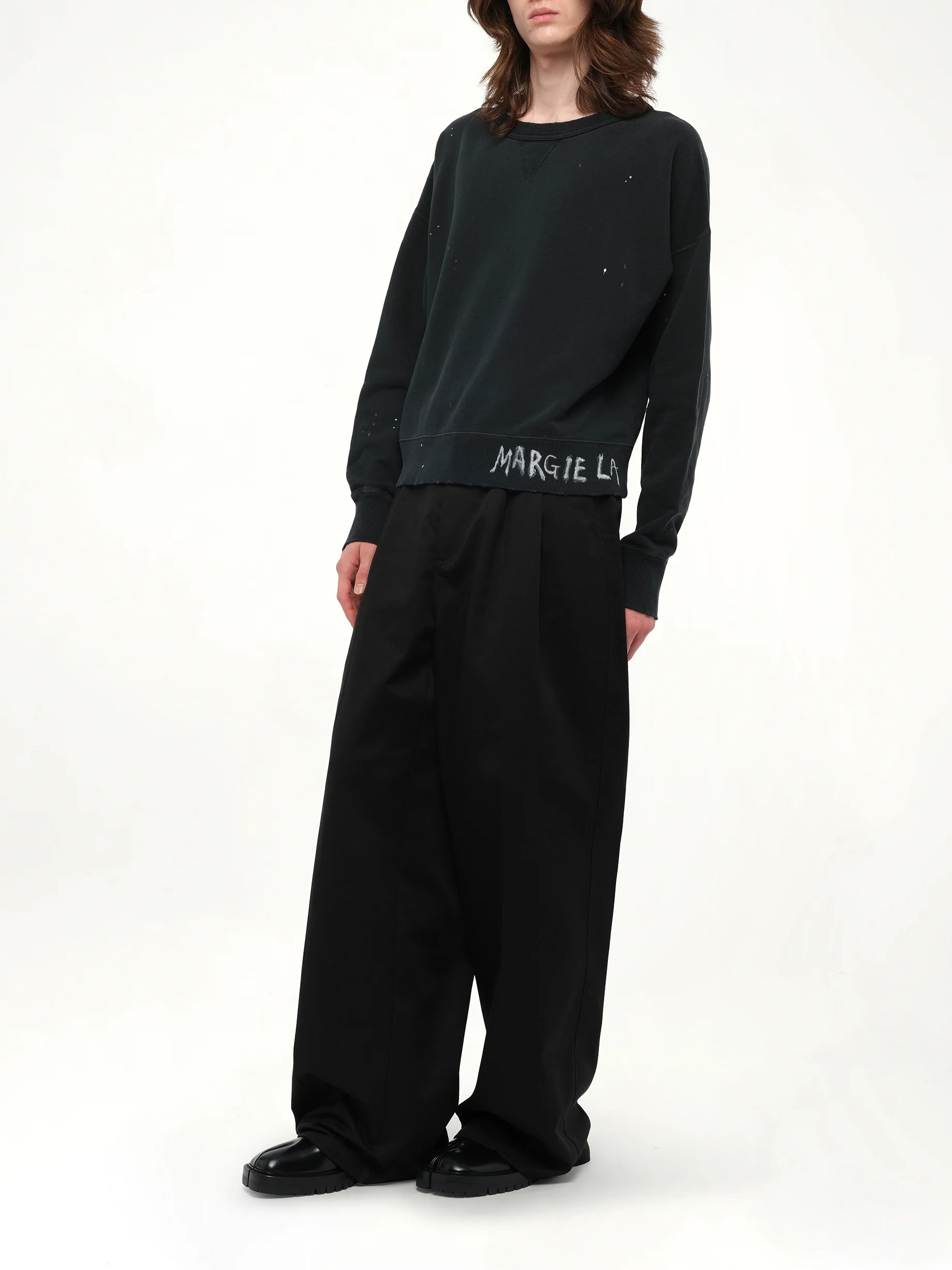 Margiela Sweatshirt in Washed Black - Image 4