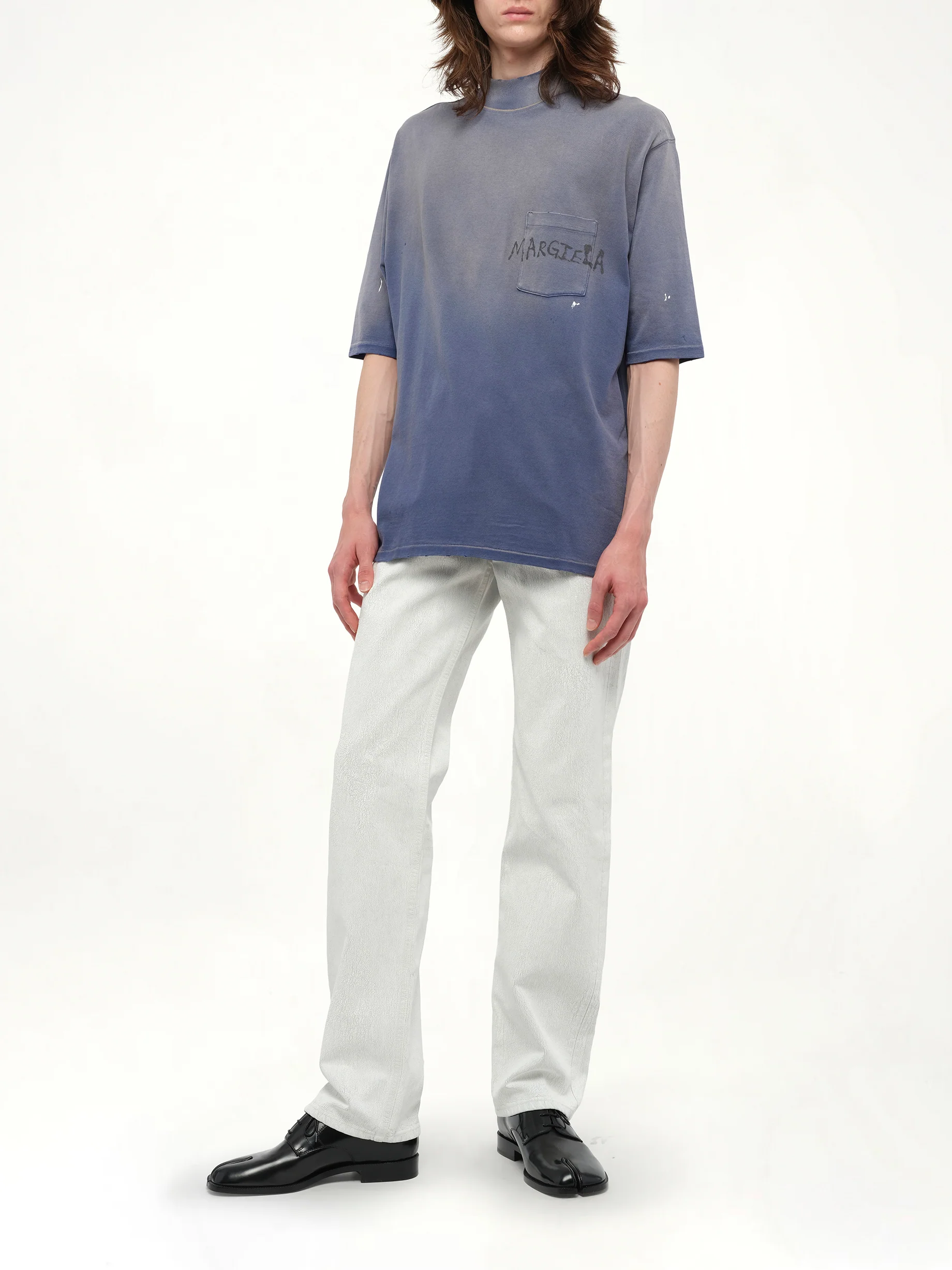 Margiela T-Shirt in Vintage Blue - Image 4