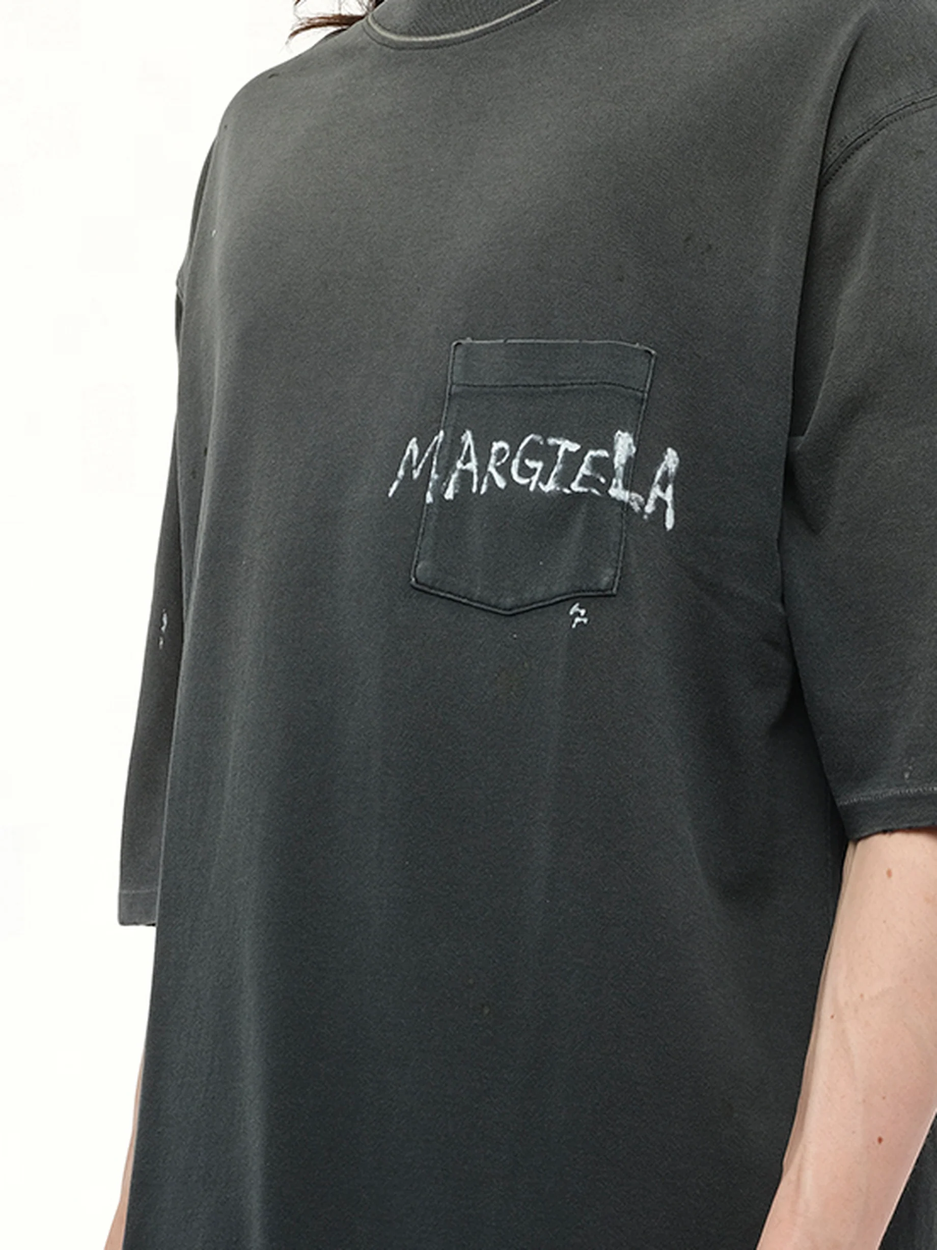 Margiela T-Shirt in Washed Black - Image 3