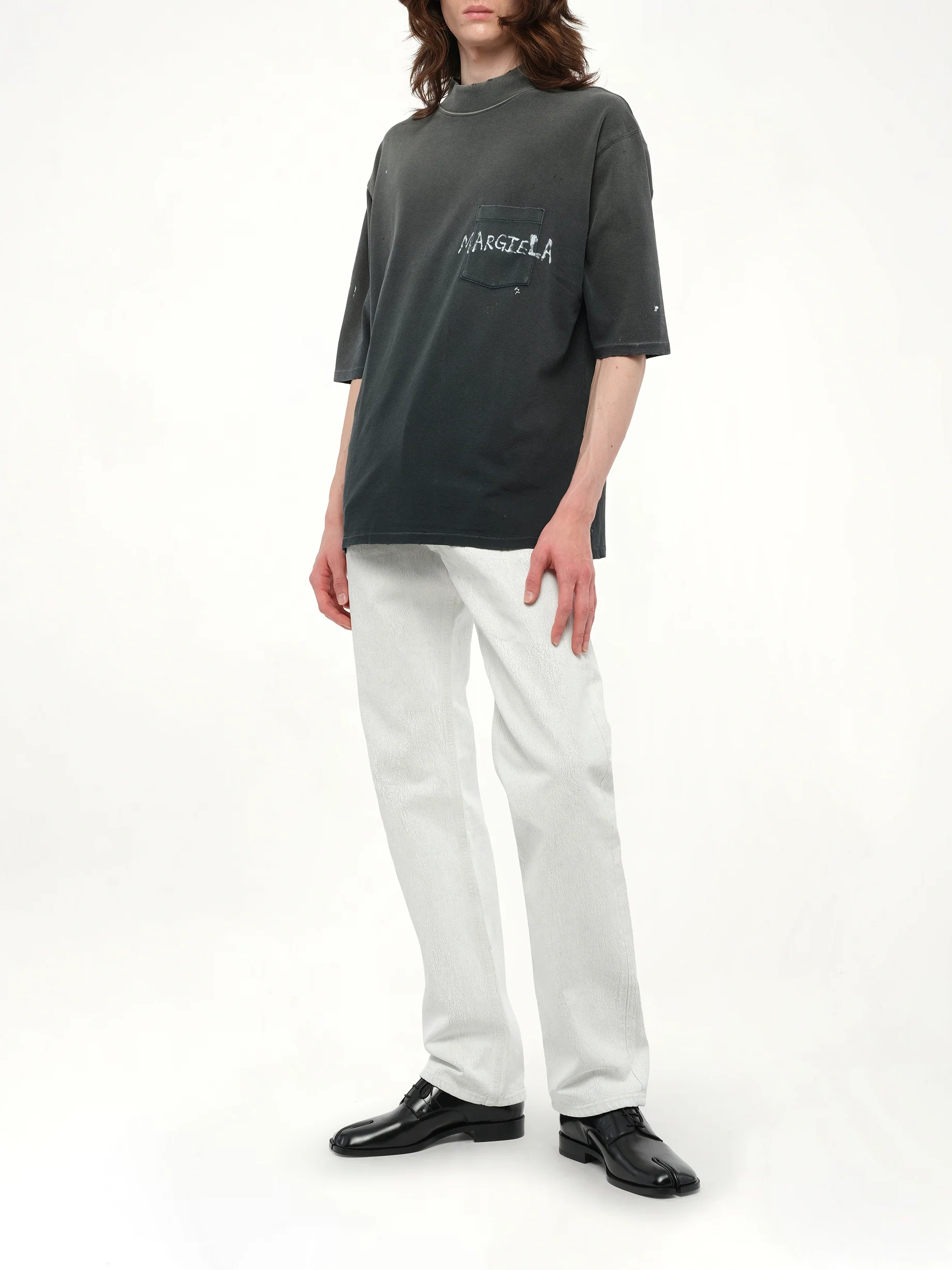 Margiela T-Shirt in Washed Black - Image 4