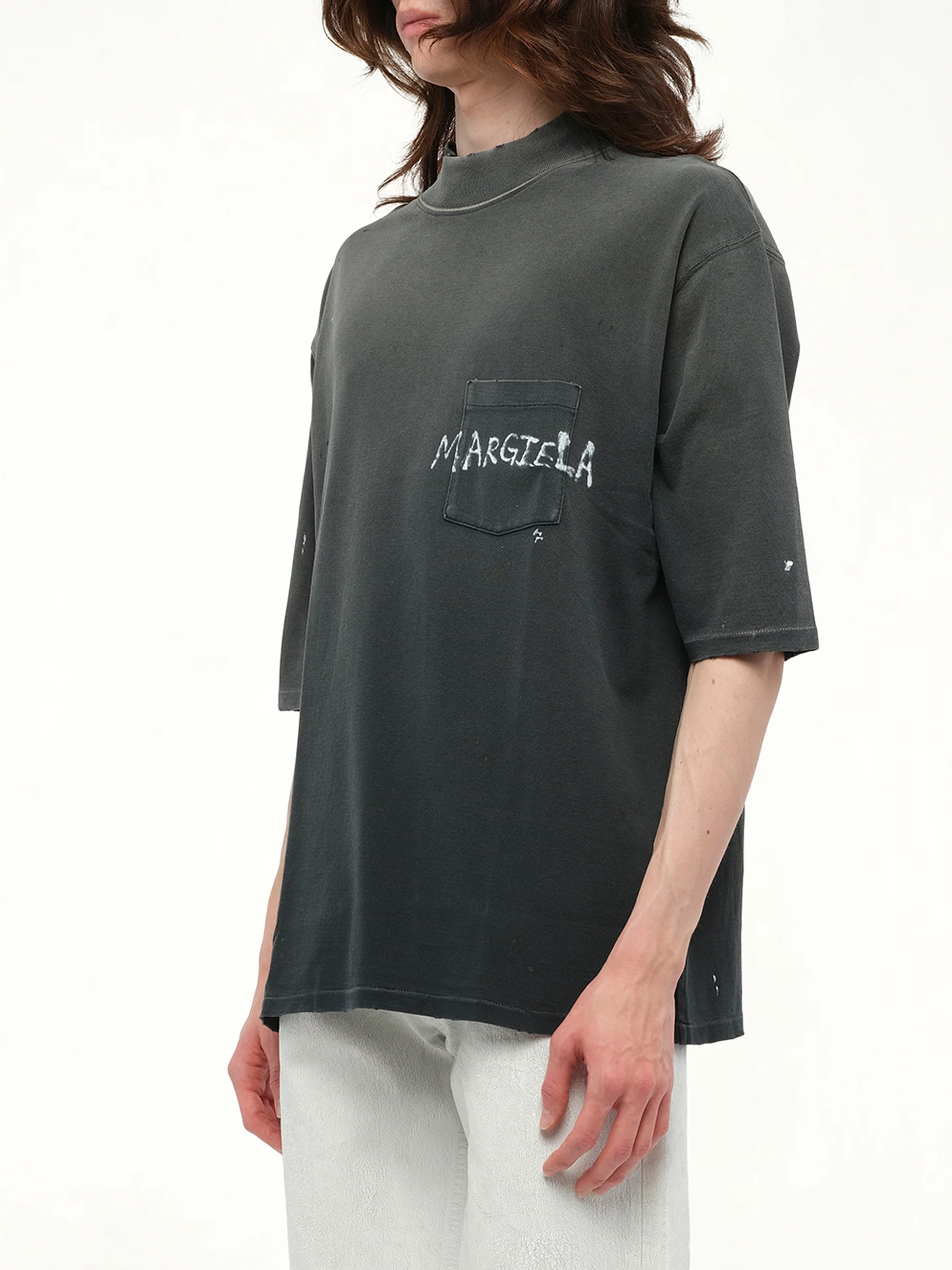 Margiela T-Shirt in Washed Black - Image 5