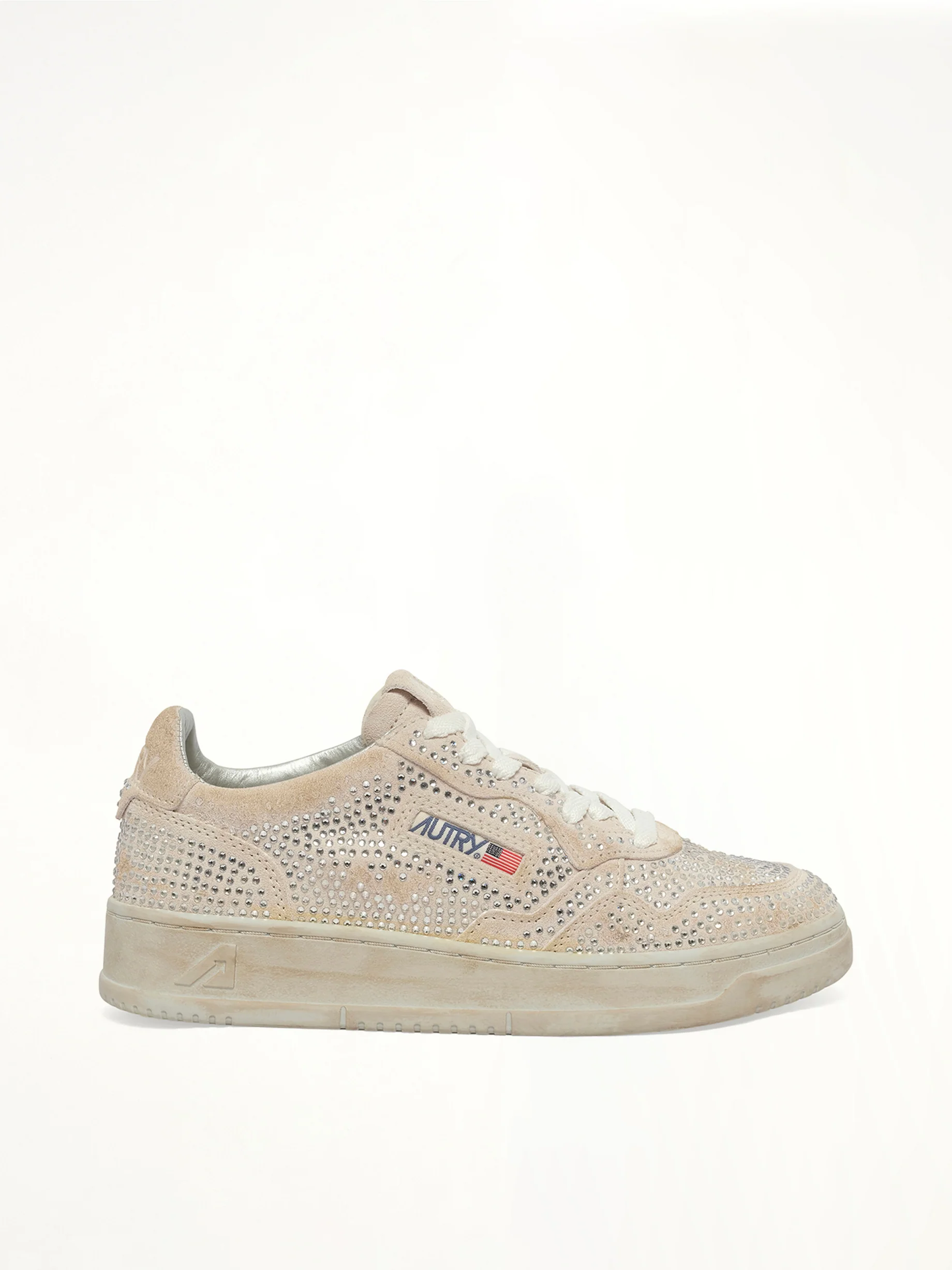 Medalist Low Strass Sneaker in White