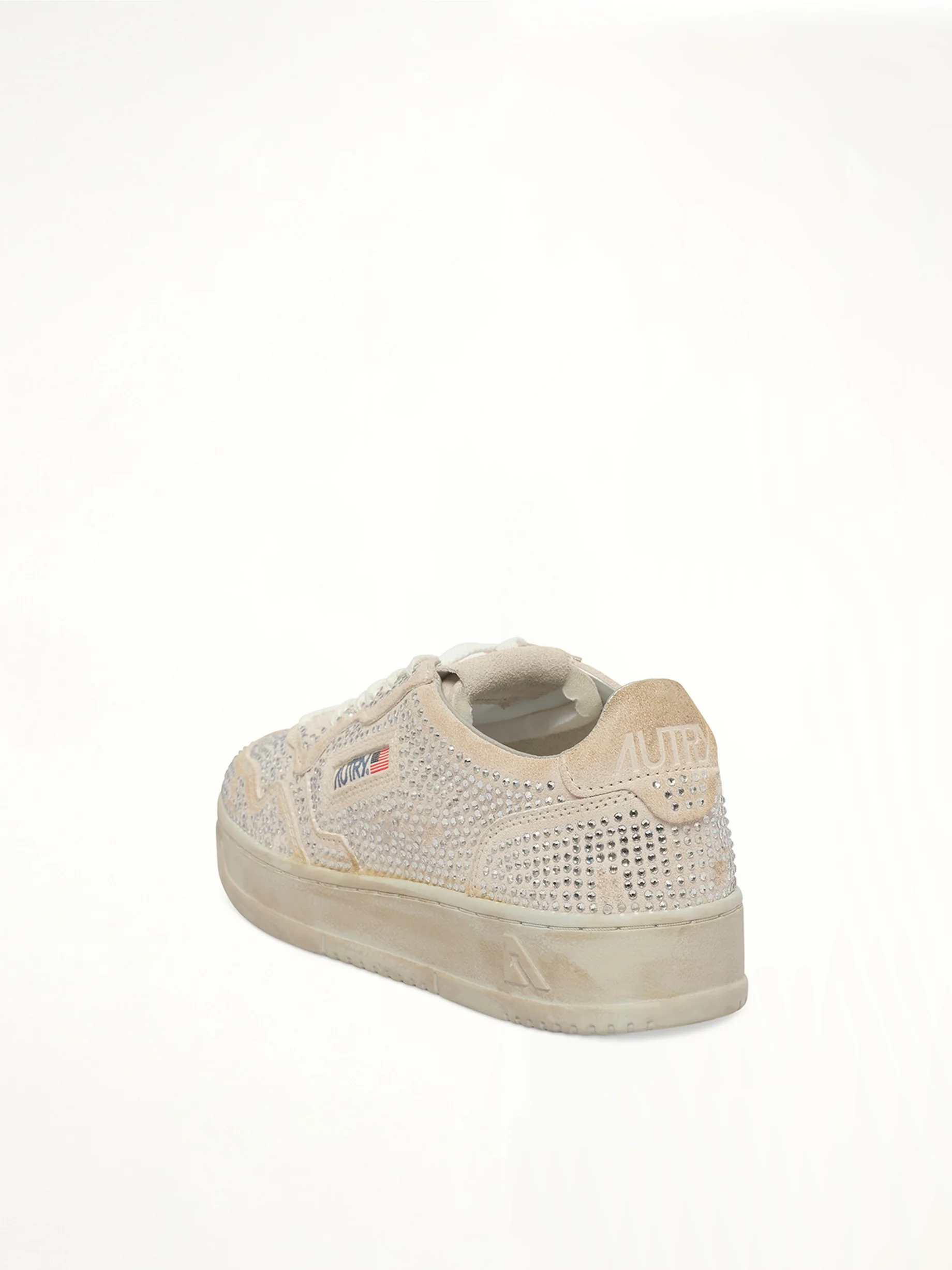 Medalist Low Strass Sneaker in White - Image 3