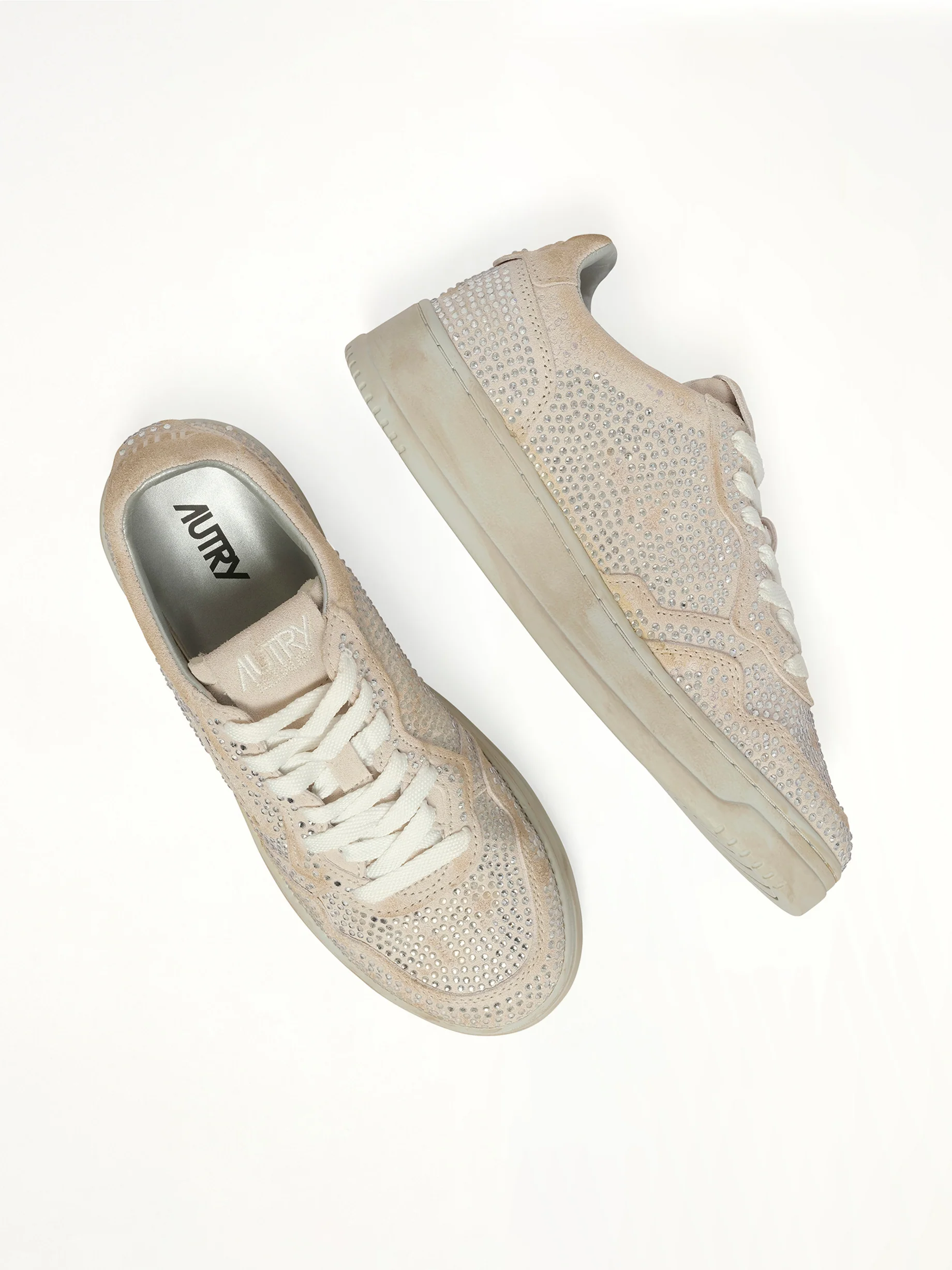 Medalist Low Strass Sneaker in White - Image 4