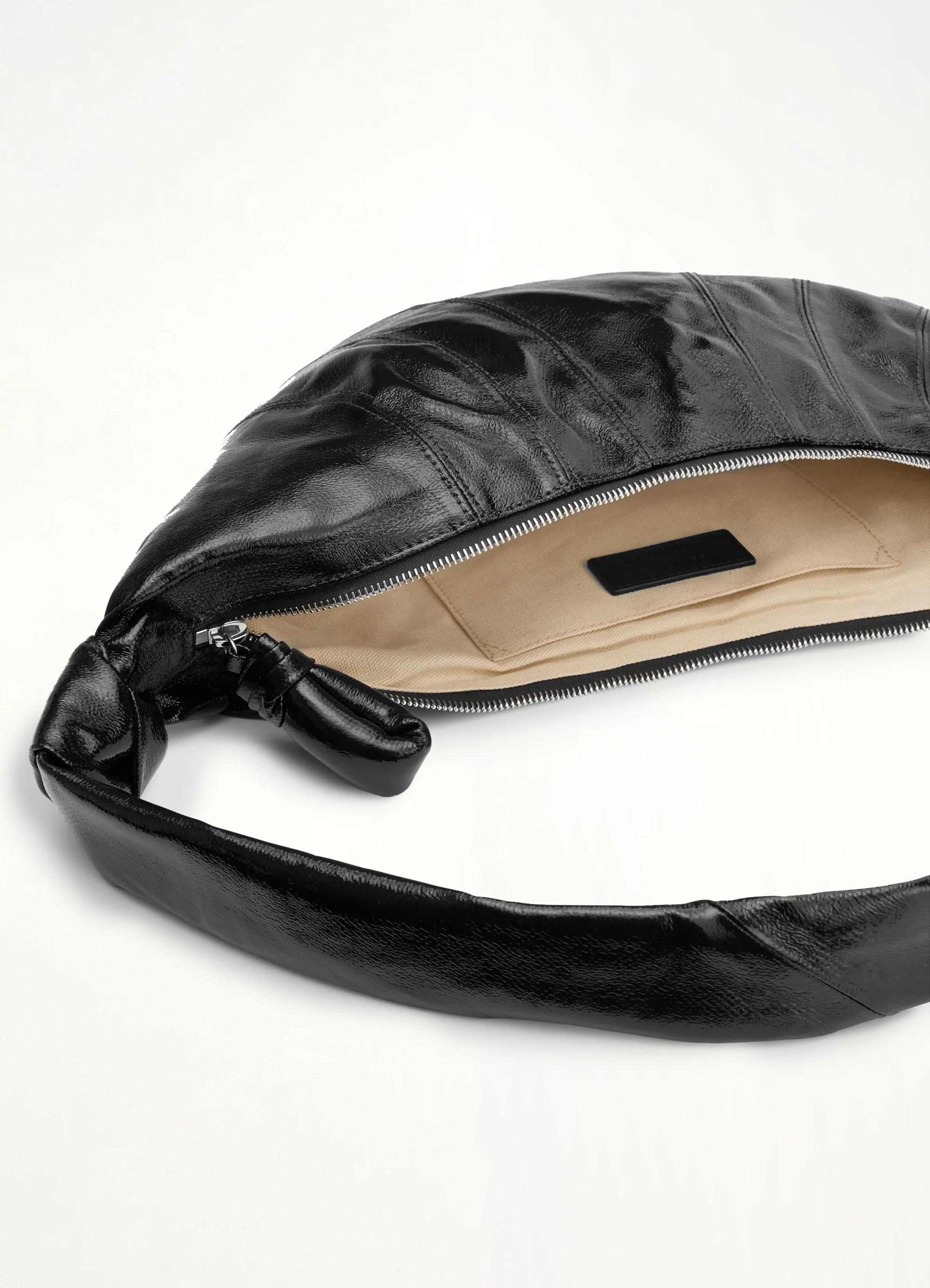 Medium Croissant Bag in Black - Image 3
