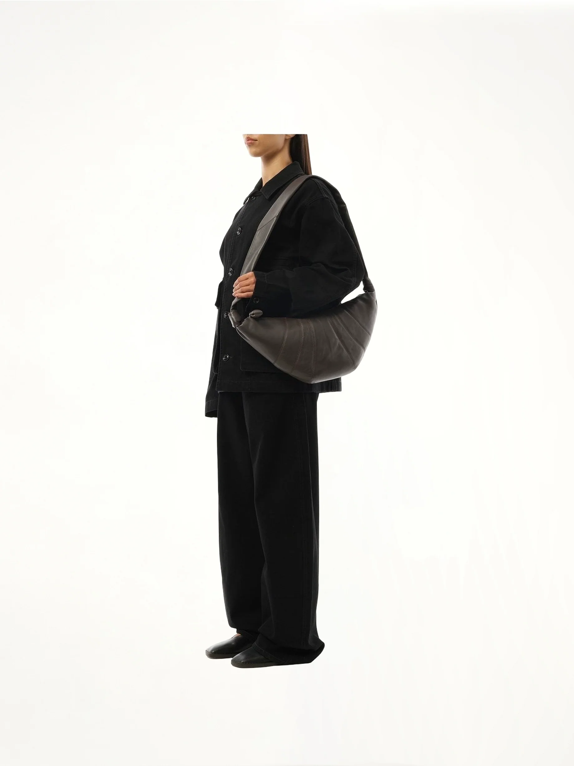 Medium Croissant Bag in Mink - Image 4