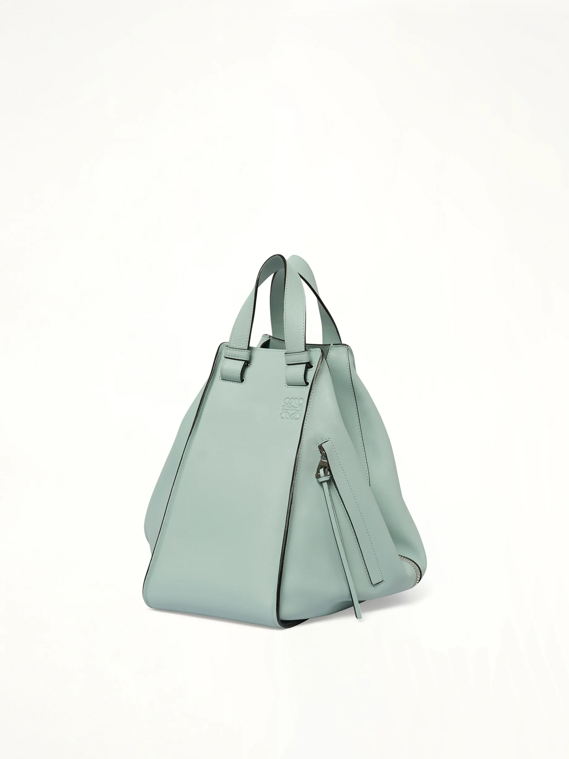 Medium Hammock Bag in Classic Calfskin in Aqua - Image 2