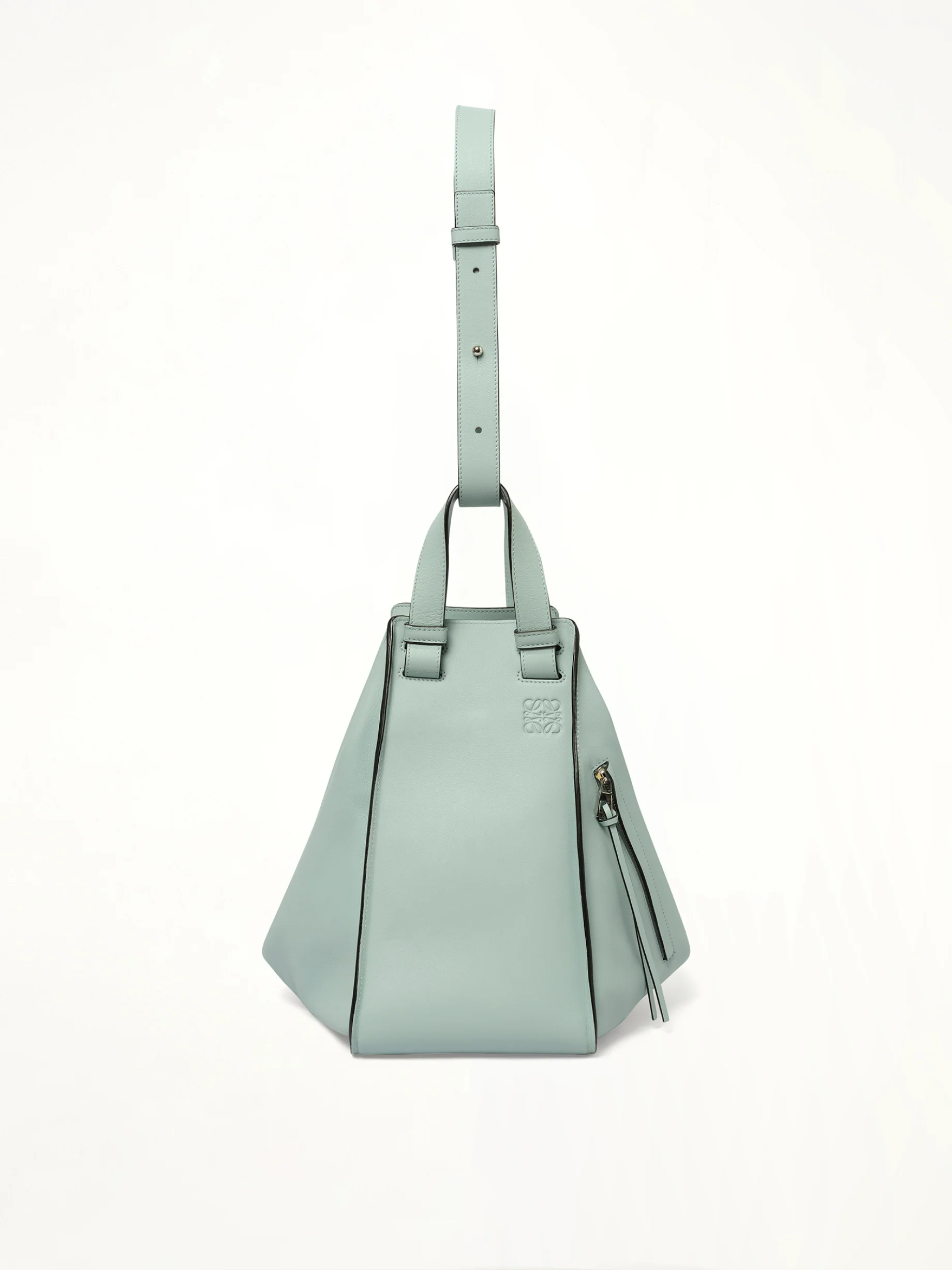 Medium Hammock Bag in Classic Calfskin in Aqua - Image 4