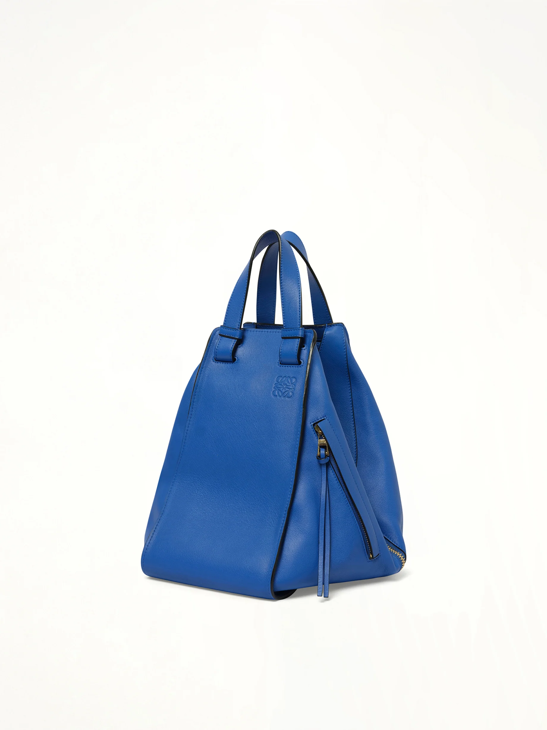 Medium Hammock Bag in Classic Calfskin in Elc Blue - Image 2