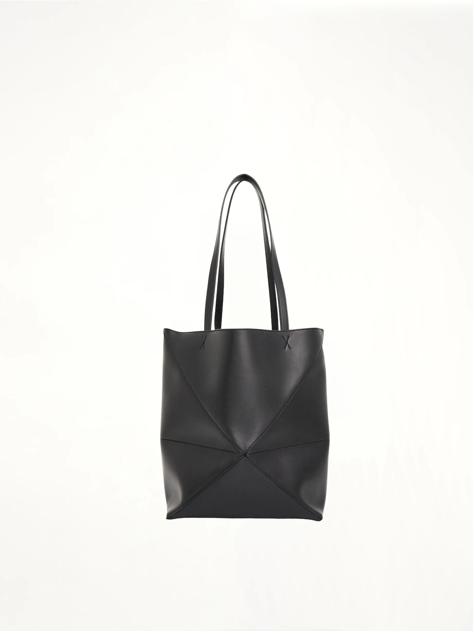 Medium Puzzle Fold Tote Bag in Black - Image 3