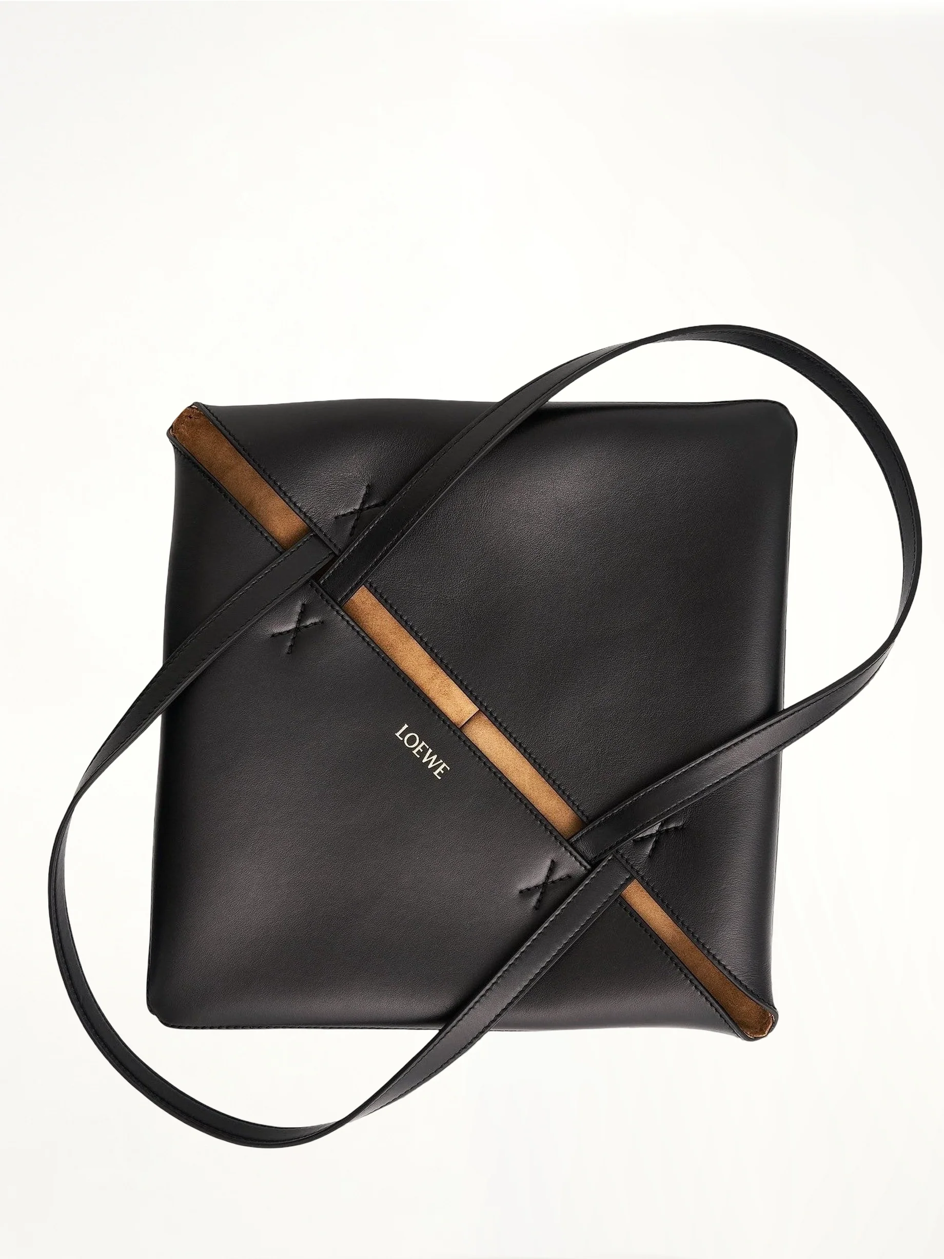 Medium Puzzle Fold Tote Bag in Black - Image 8