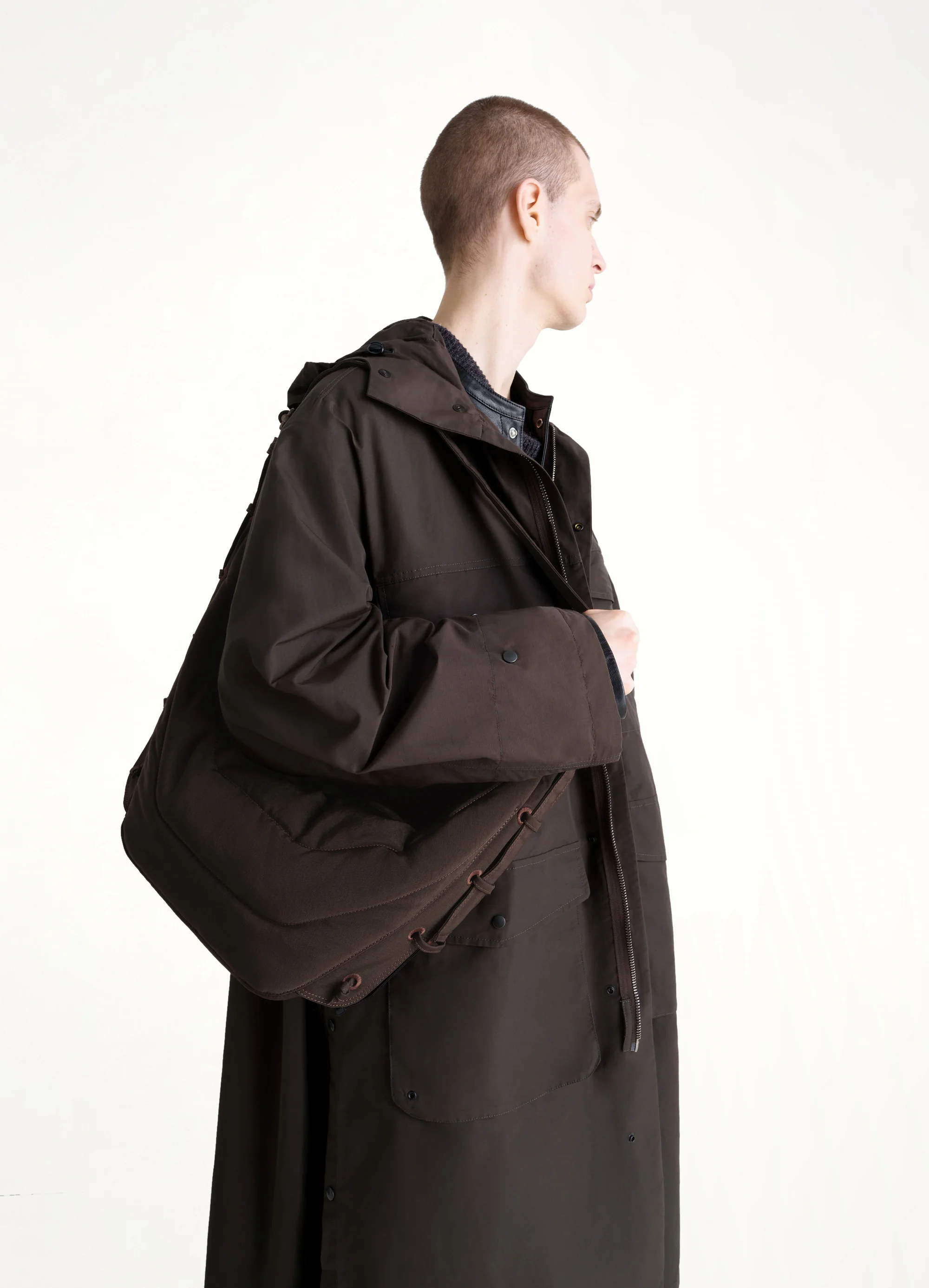 Medium Soft Game Bag in Dark Chocolate - Image 4