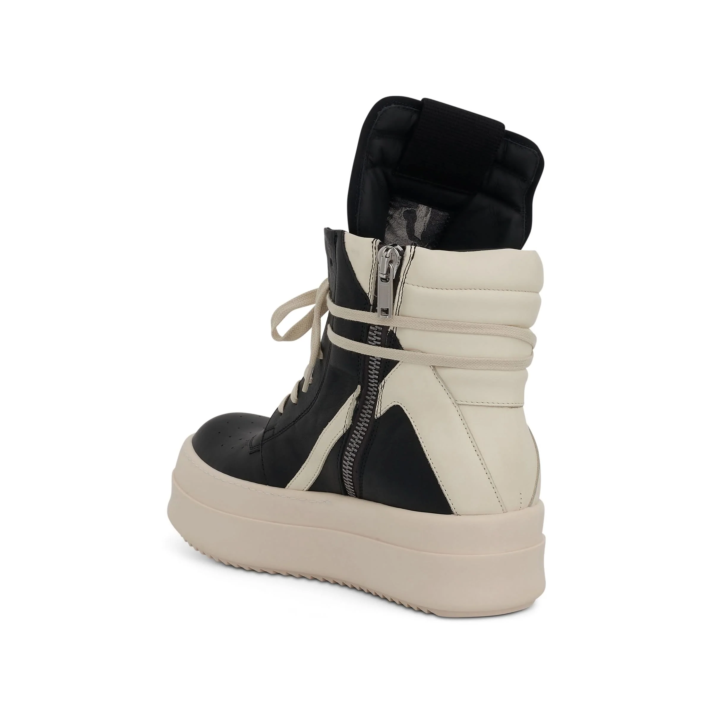 Mega Bumper Leather Geobasket in Black/Milk - Image 3