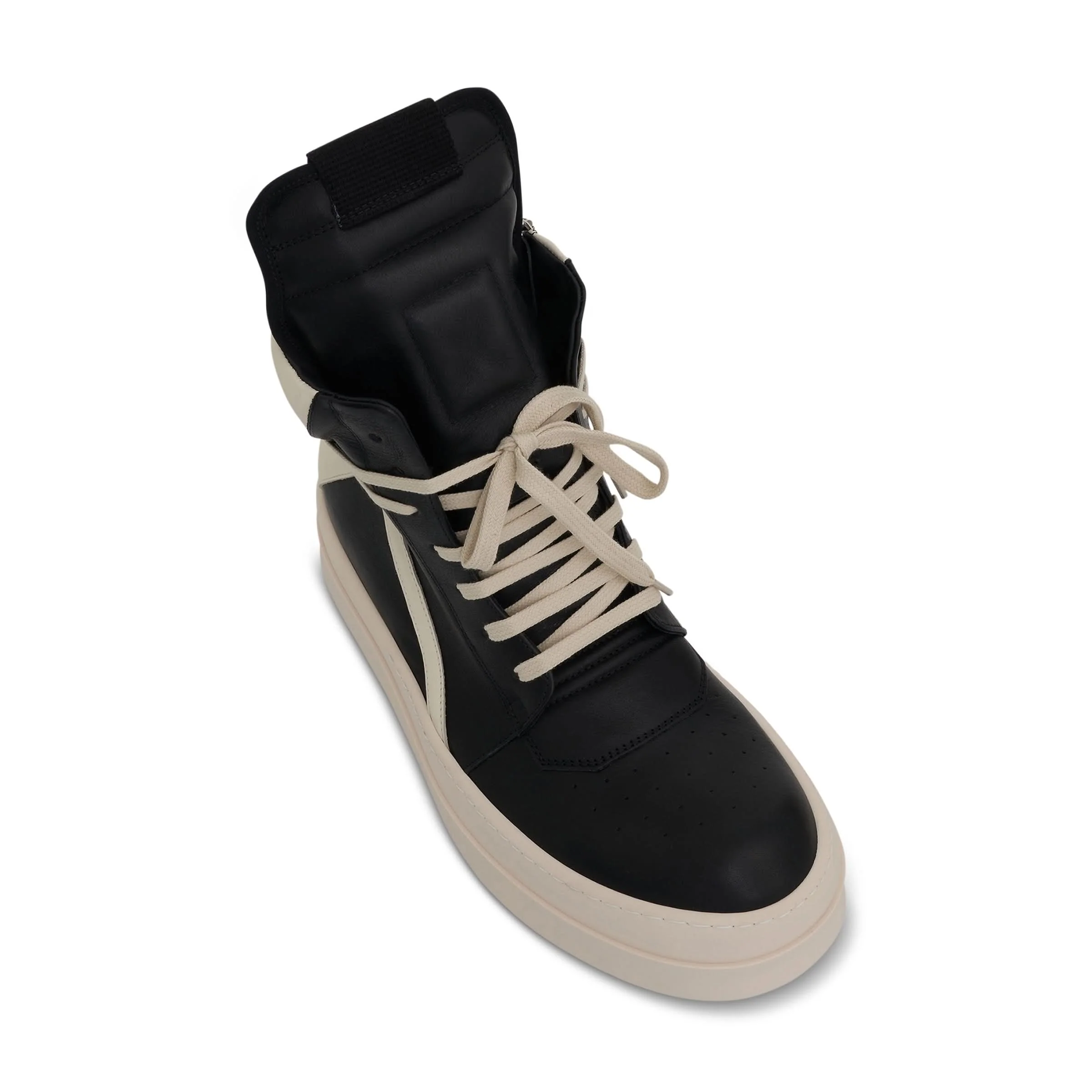 Mega Bumper Leather Geobasket in Black/Milk - Image 4