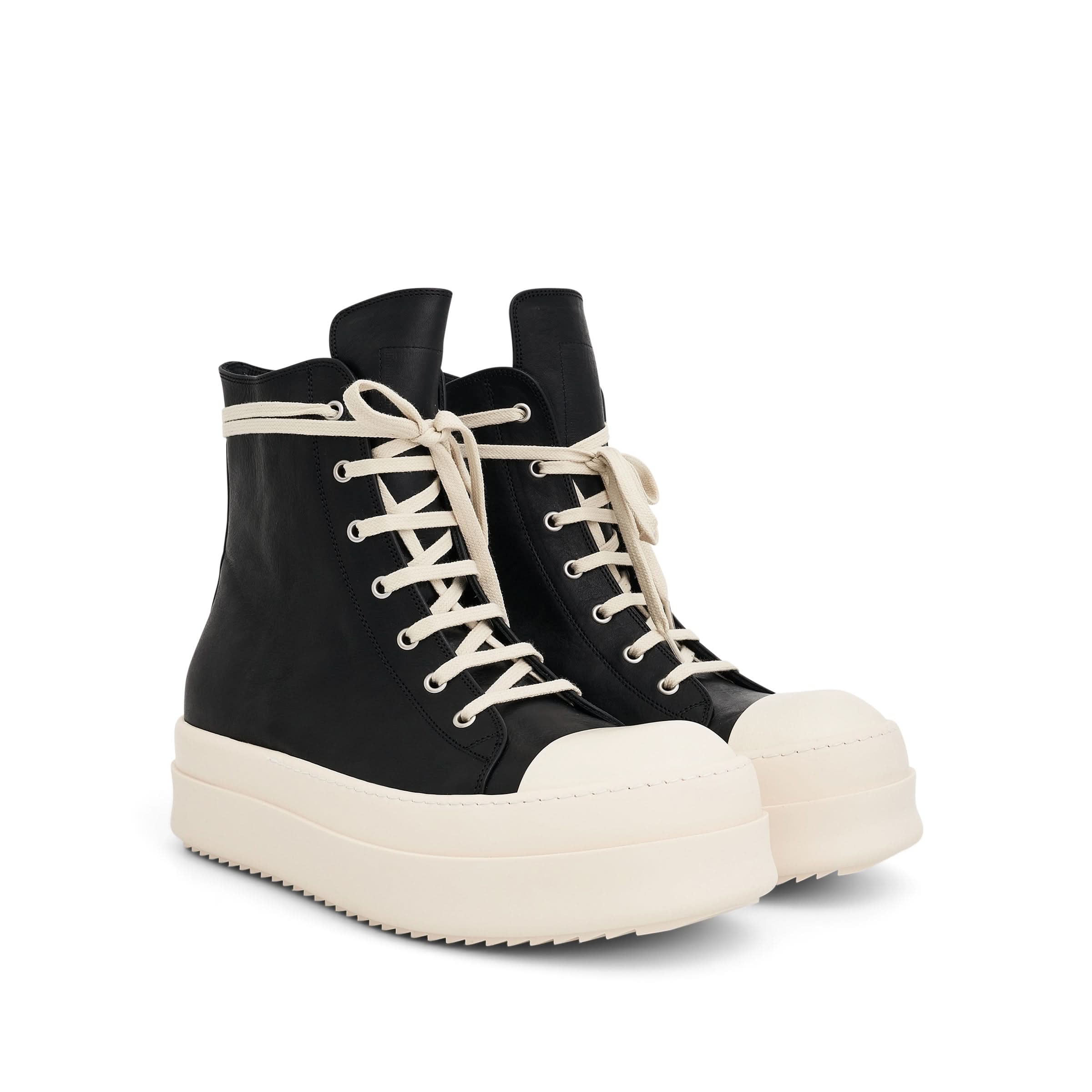 Mega Bumper Leather Sneakers in Black/Milk - Image 2