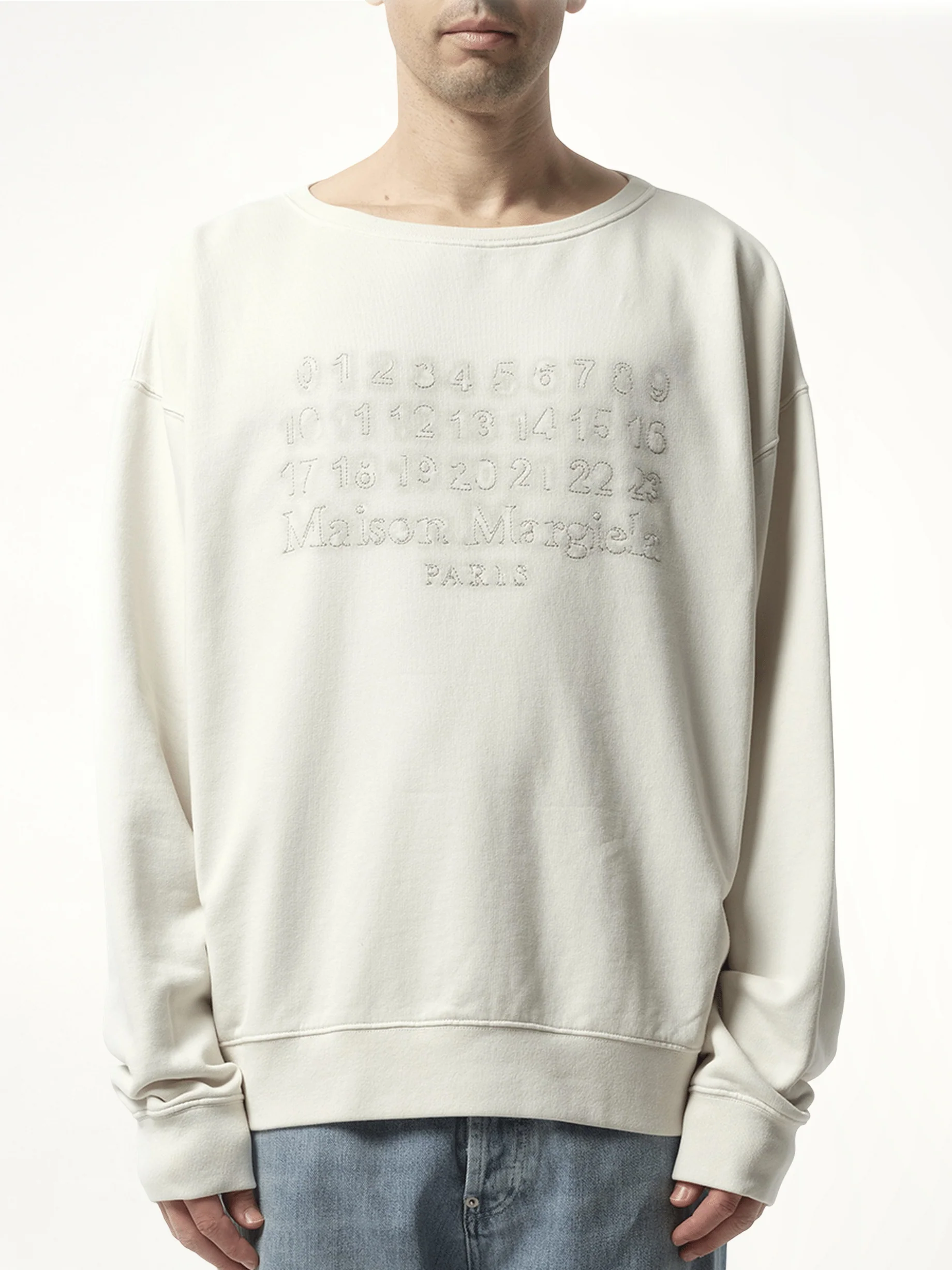 Memory of Logo Sweatshirt in Ecru