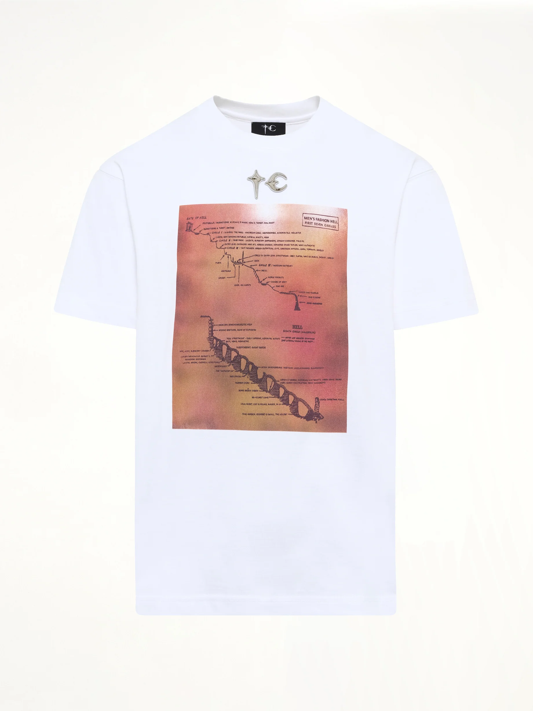 Men's Fashion Hell T-Shirt in White - Image 2