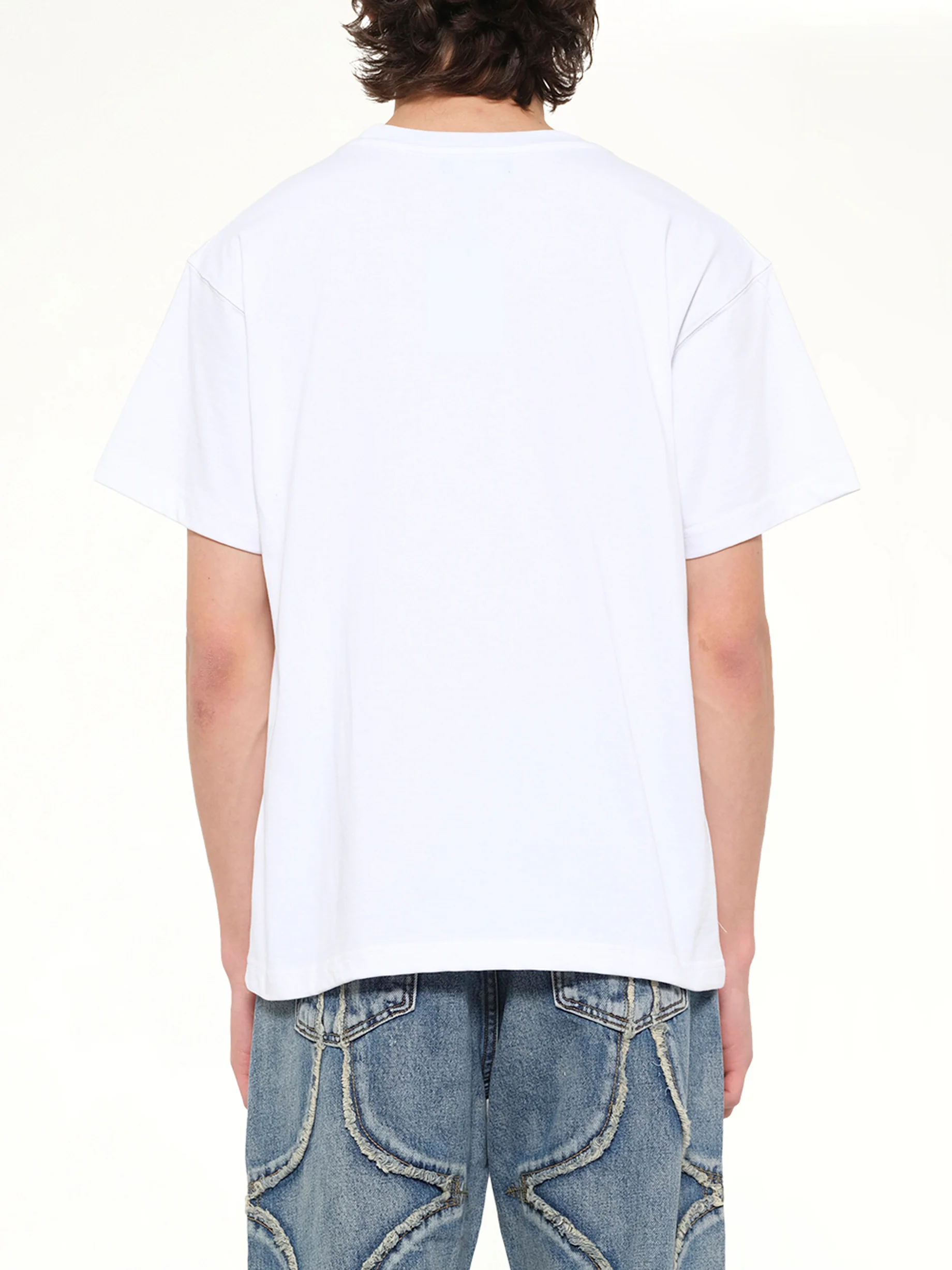 Men's Fashion Hell T-Shirt in White - Image 5
