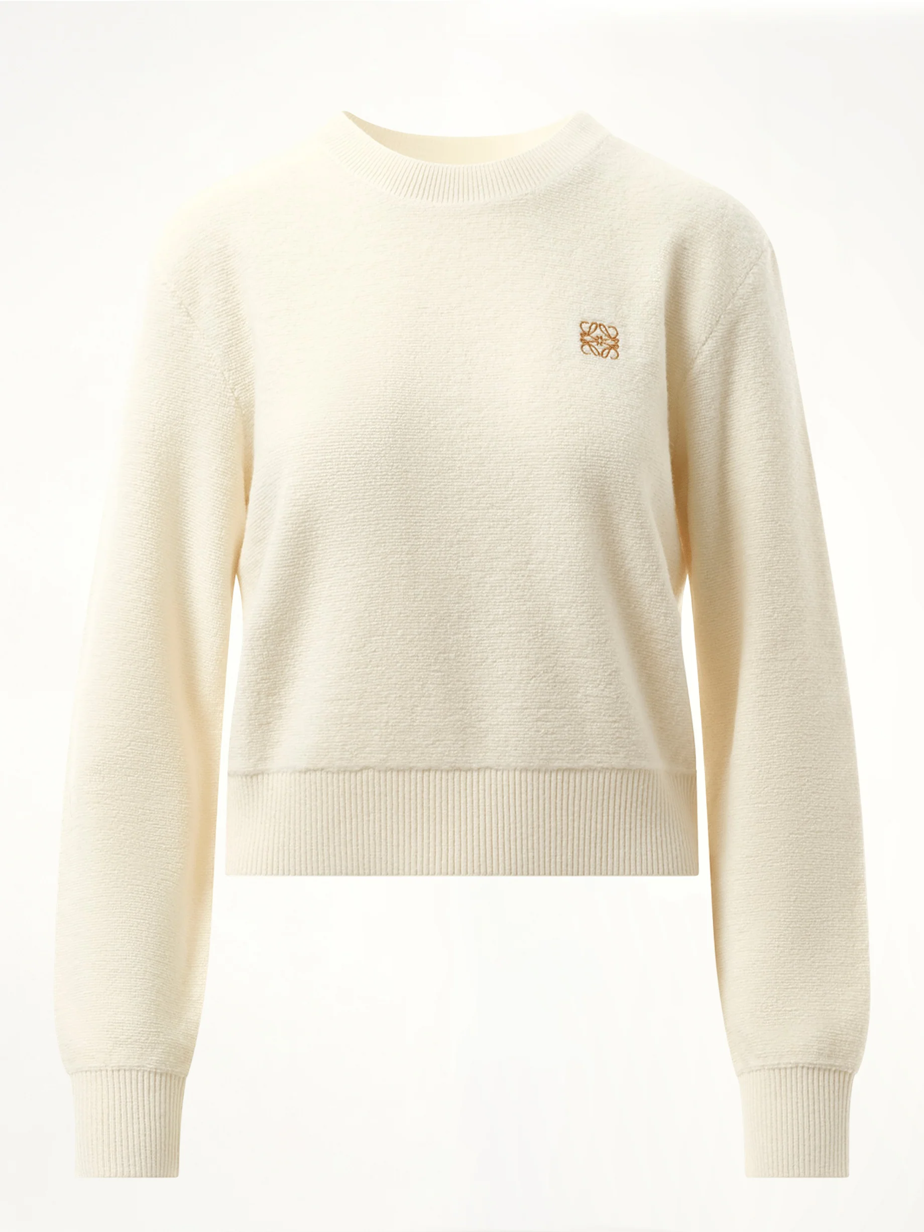 Merino Wool Anagram Sweater in Ecru - Image 2