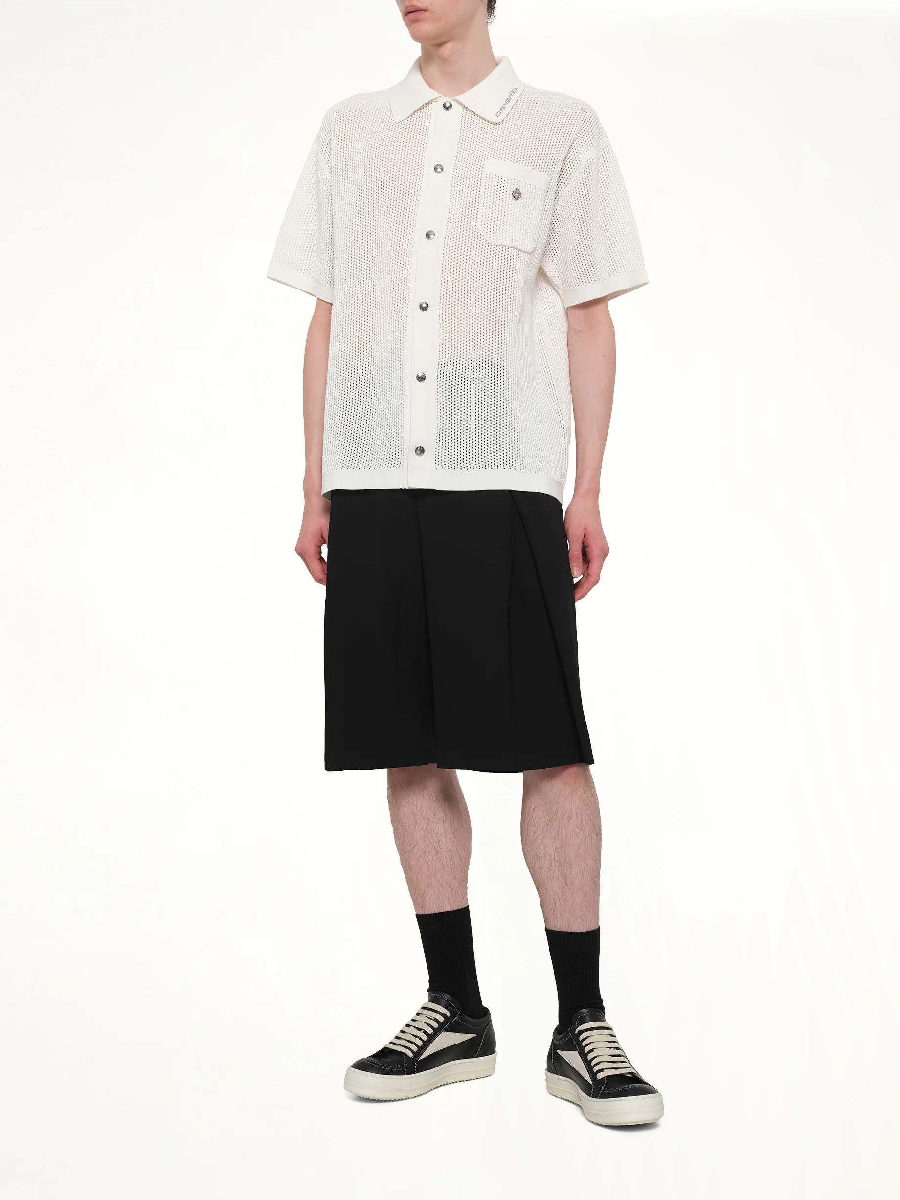 Mesh Shirt in White - Image 4