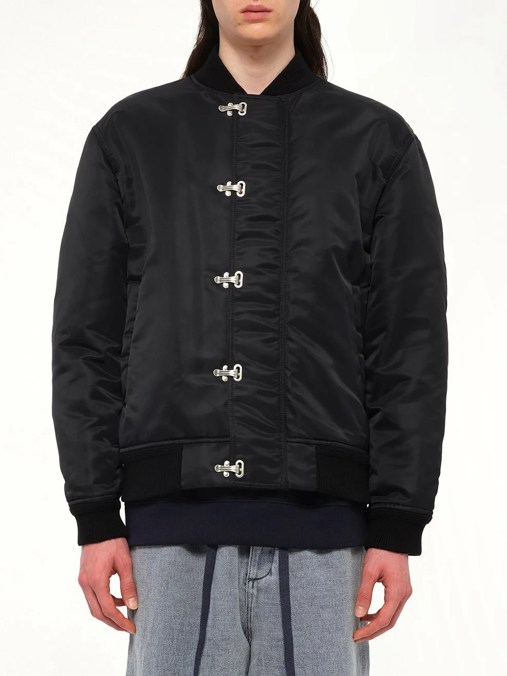 Metal Clip Jacket in Black