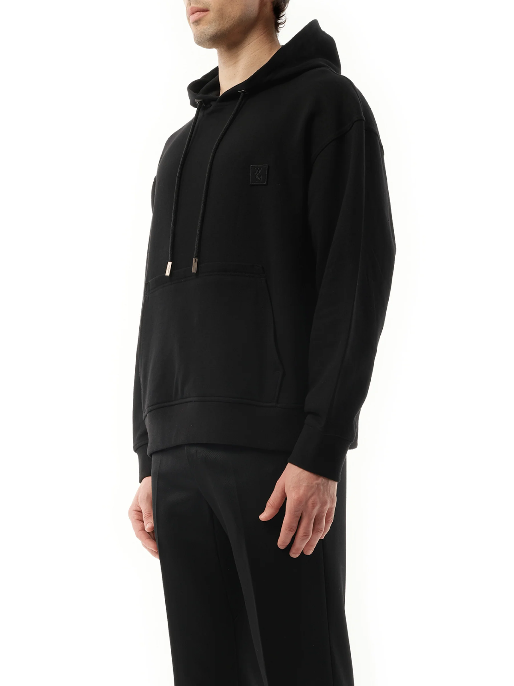 Metallic Print Hoodie in Black - Image 5
