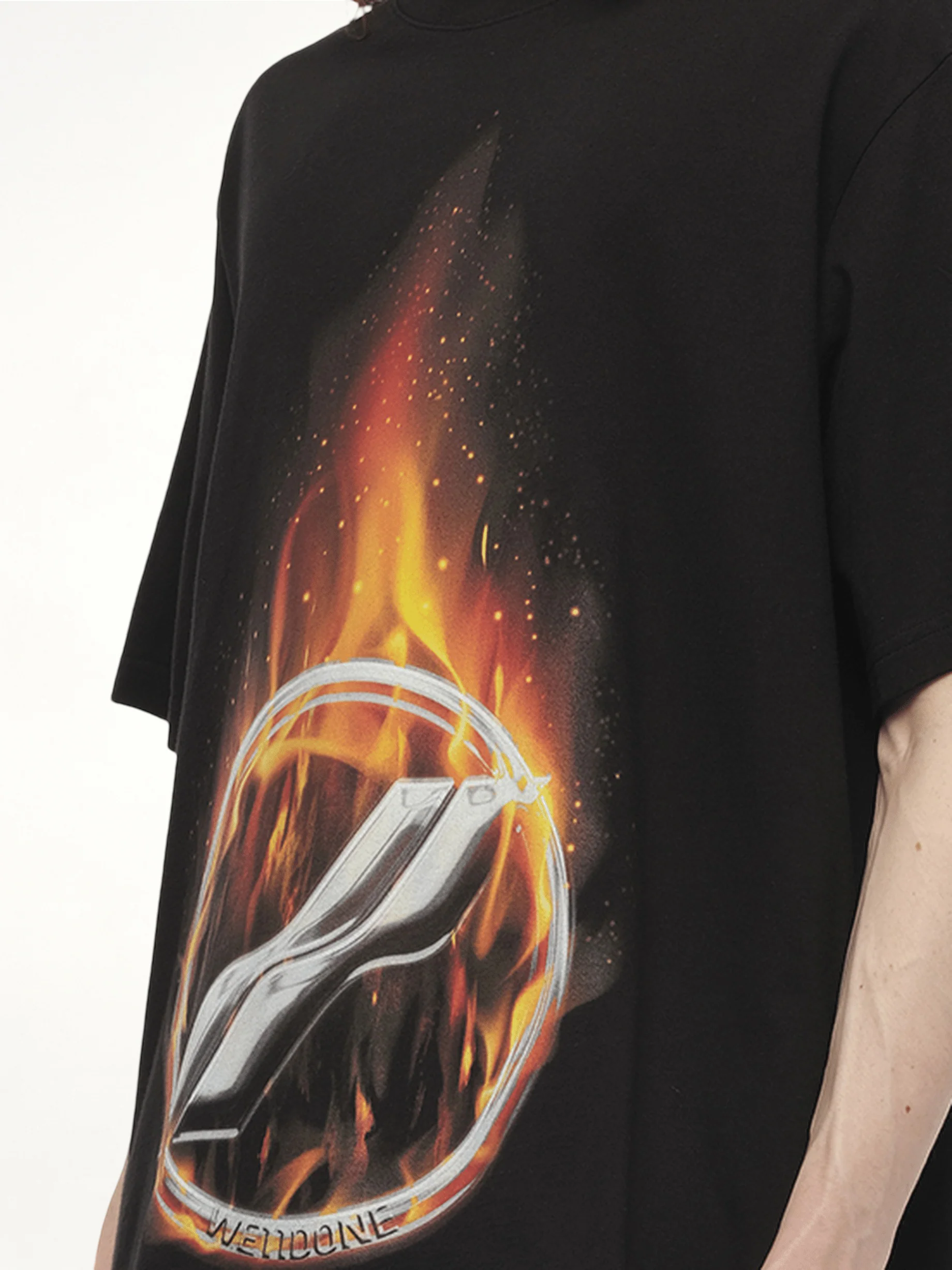 Meteor Print T-Shirt in Black - Image 3