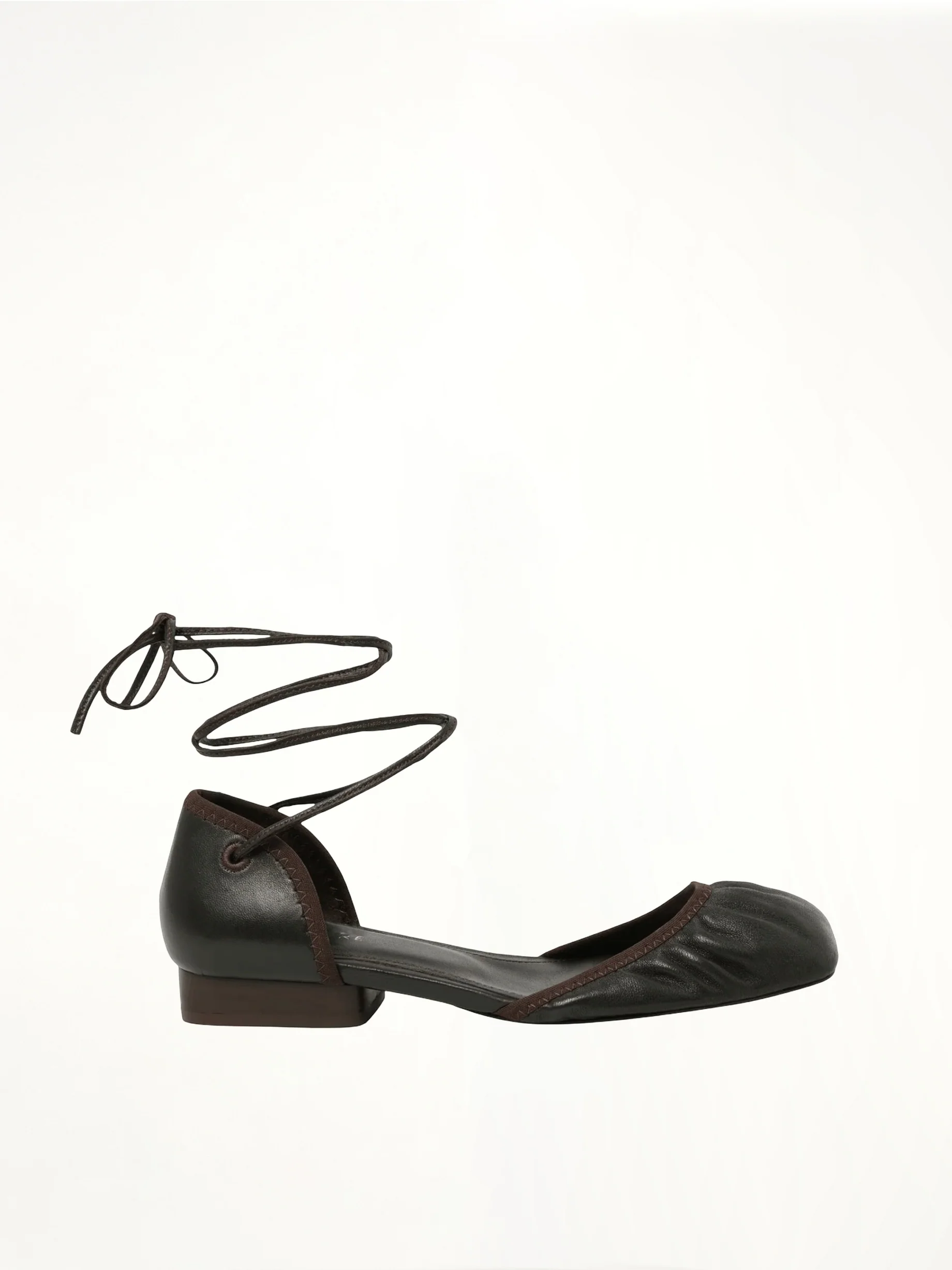 Micro Ballerina Flat in Dark Chocolate