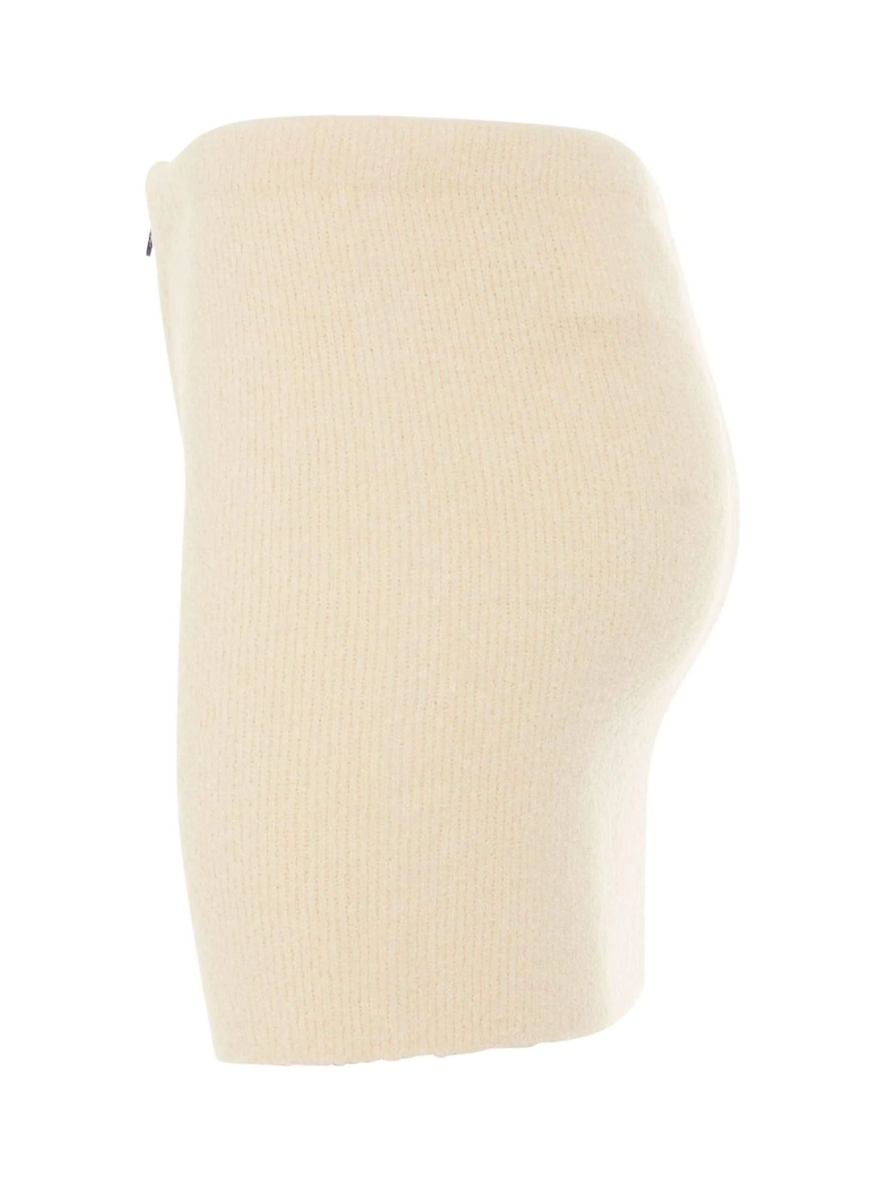 Micro Boucle Mini Skirt in White - Image 3