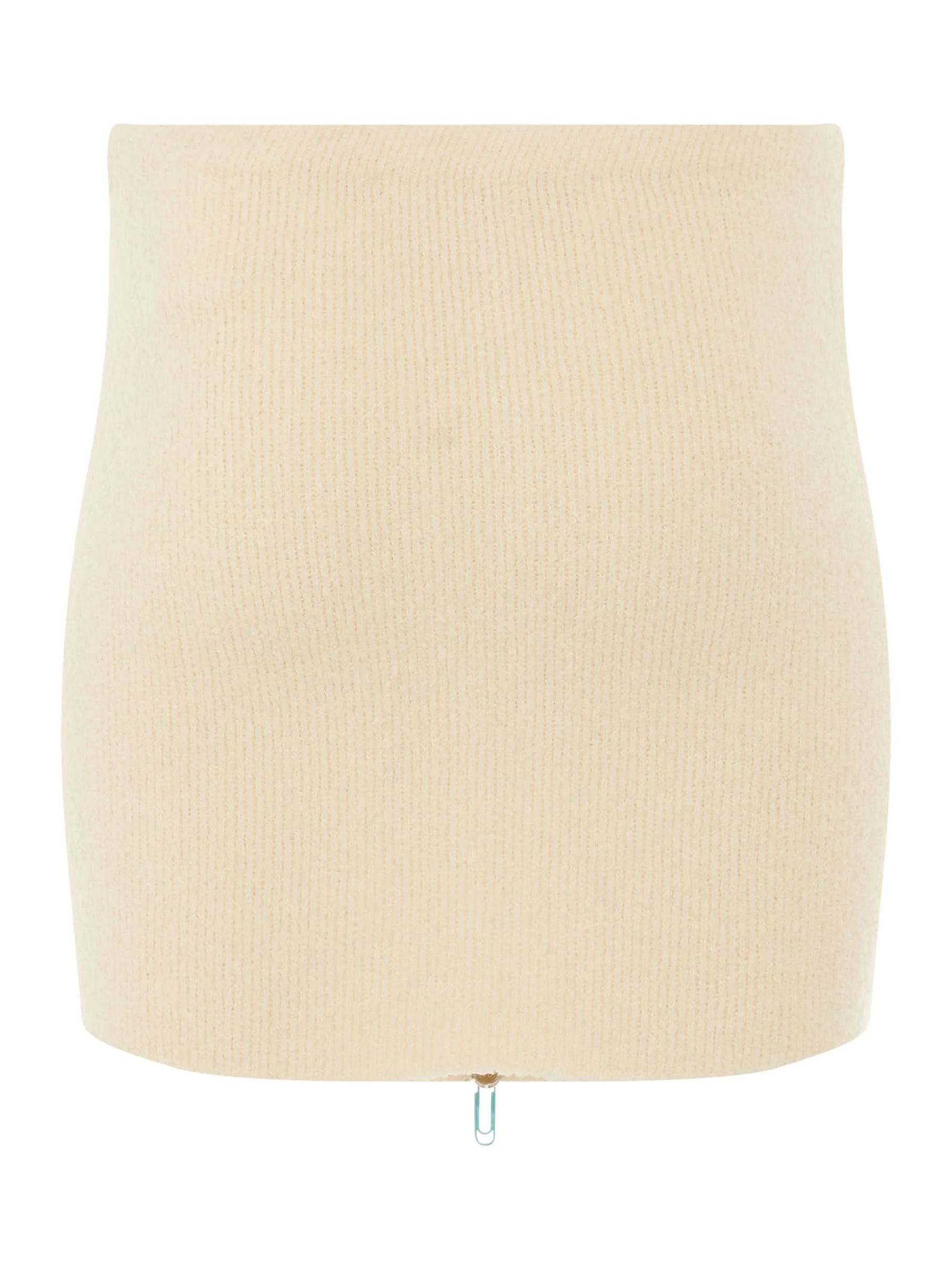 Micro Boucle Mini Skirt in White - Image 4
