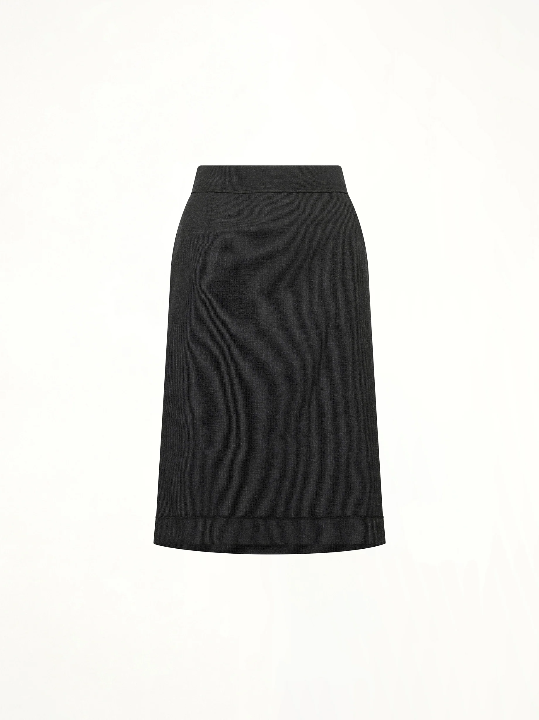 Midi Skirt in Carbon Melange/Black - Image 2